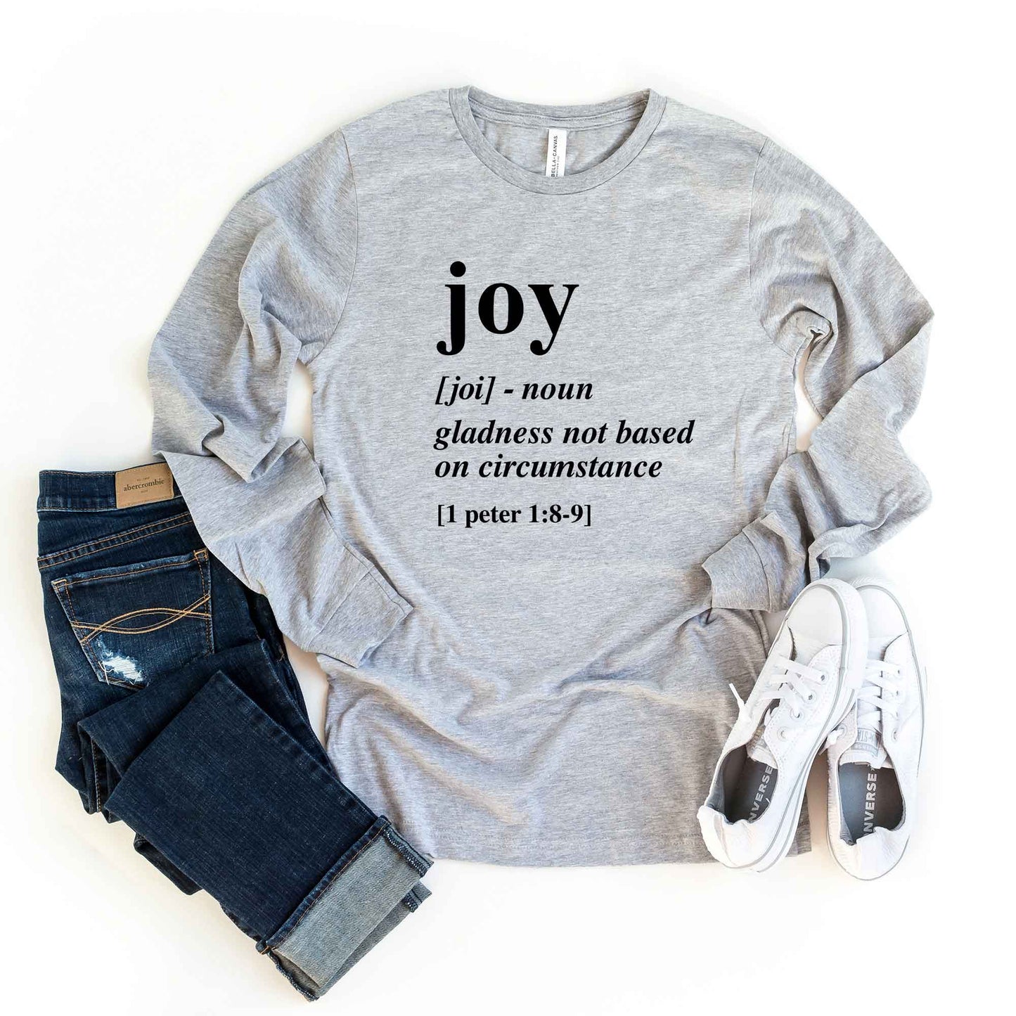 Joy Scripture | Long Sleeve Crew Neck