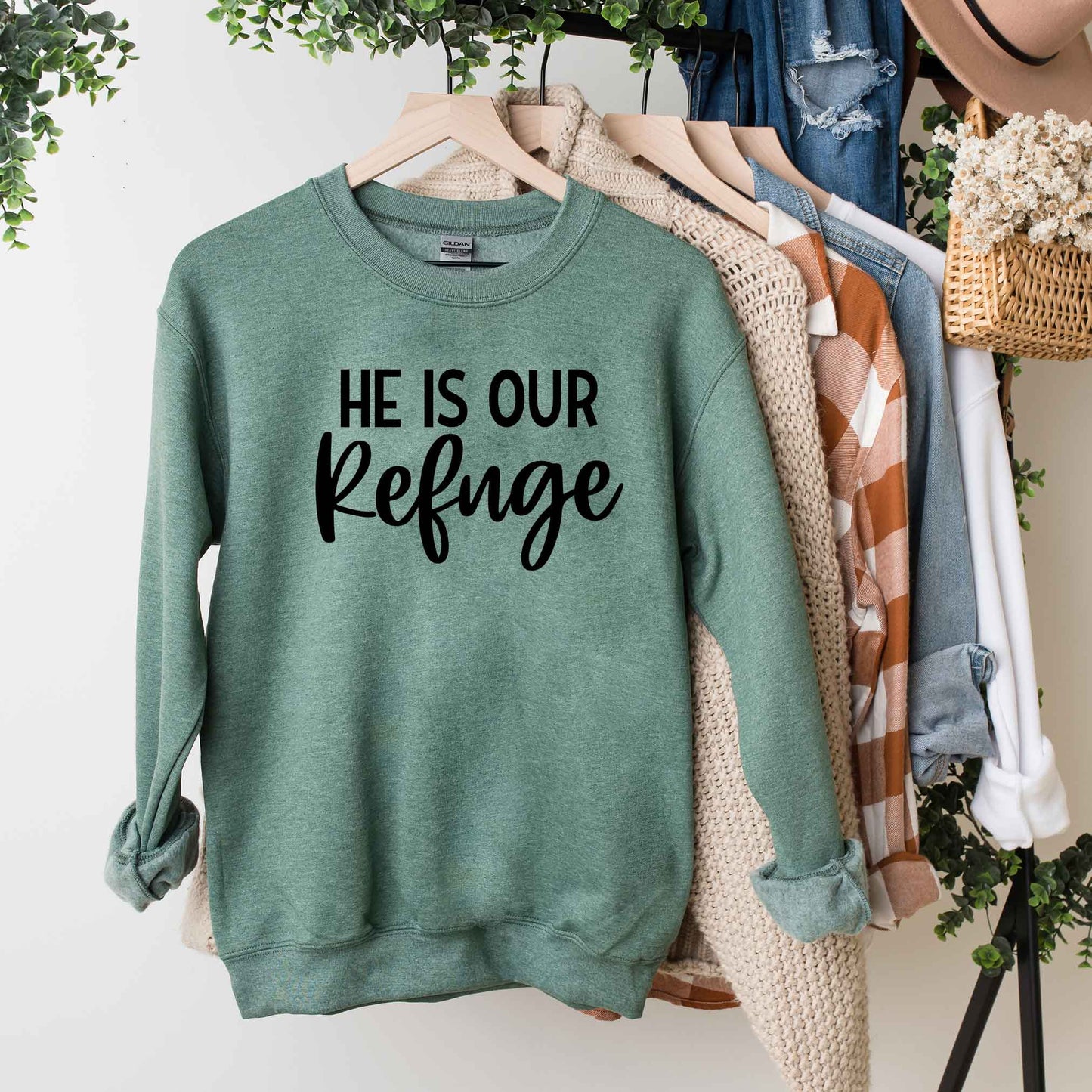 He Is Our Refuge | Sweatshirt