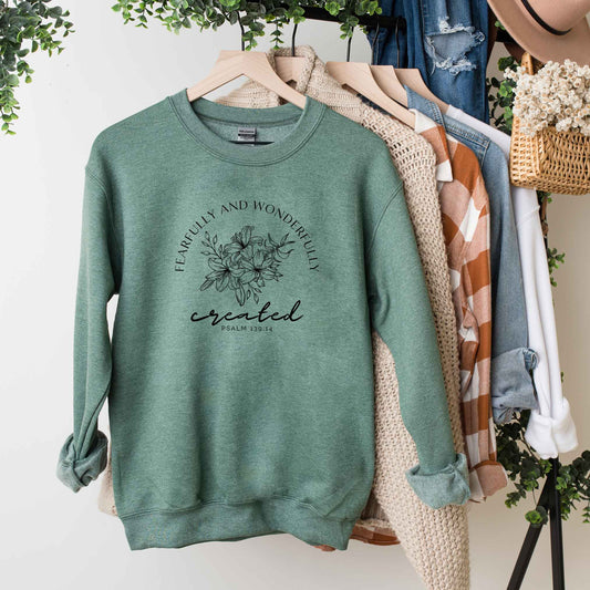 Fearfully And Wonderfully Created Flowers | Sweatshirt