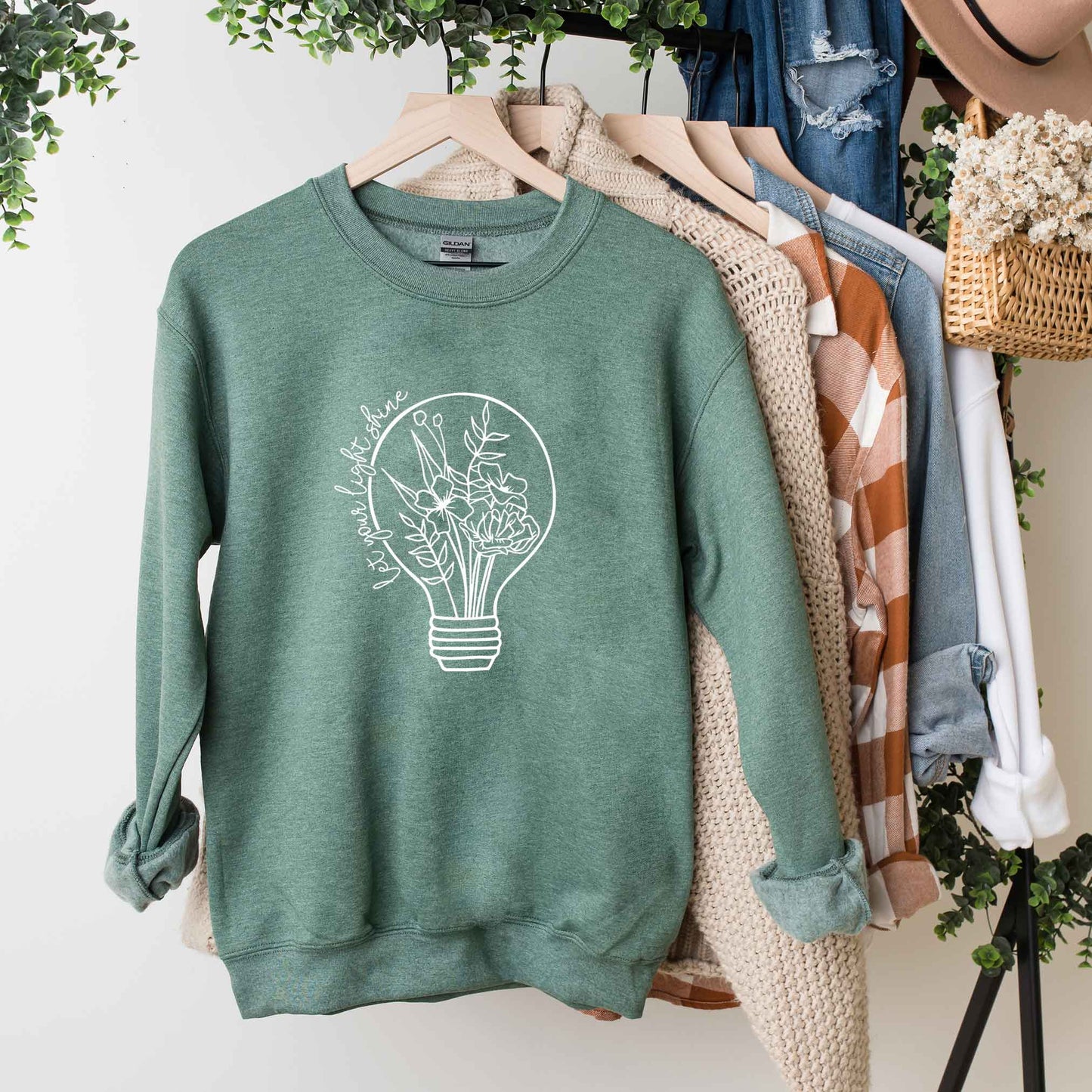 Let Your Light Shine Light Bulb | Sweatshirt