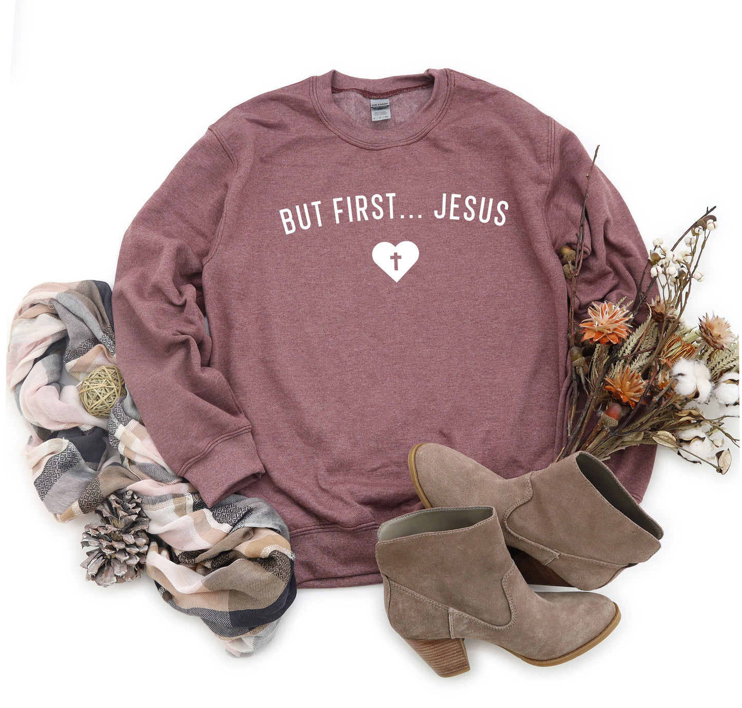 But First Jesus Heart | Sweatshirt