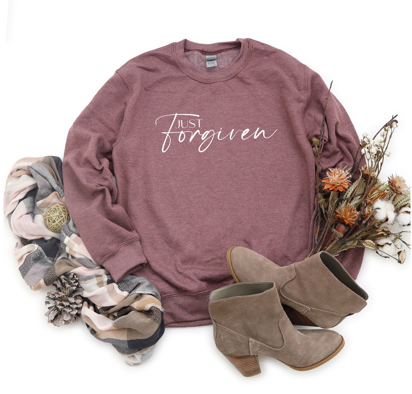 Just Forgiven Cursive | Sweatshirt