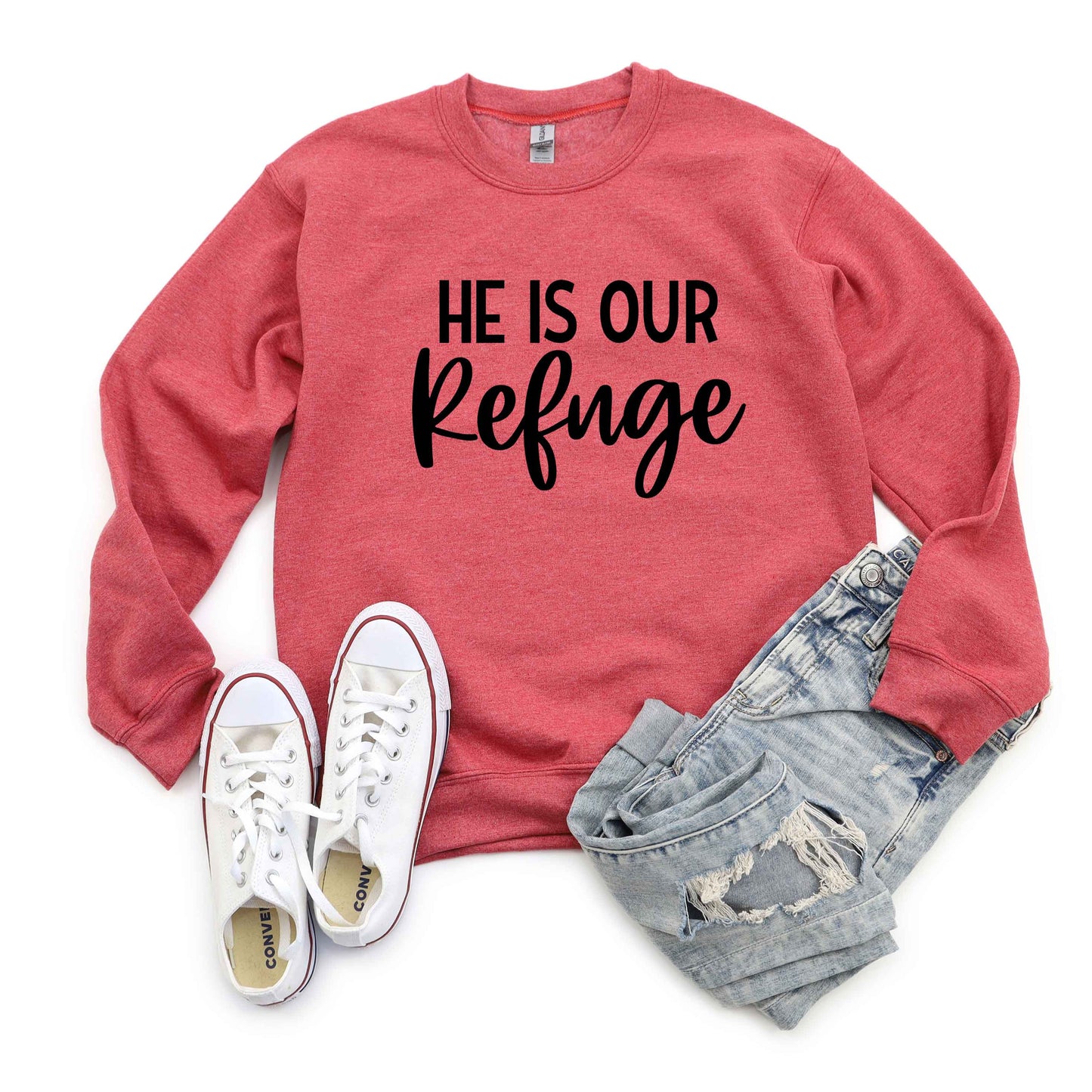 He Is Our Refuge | Sweatshirt