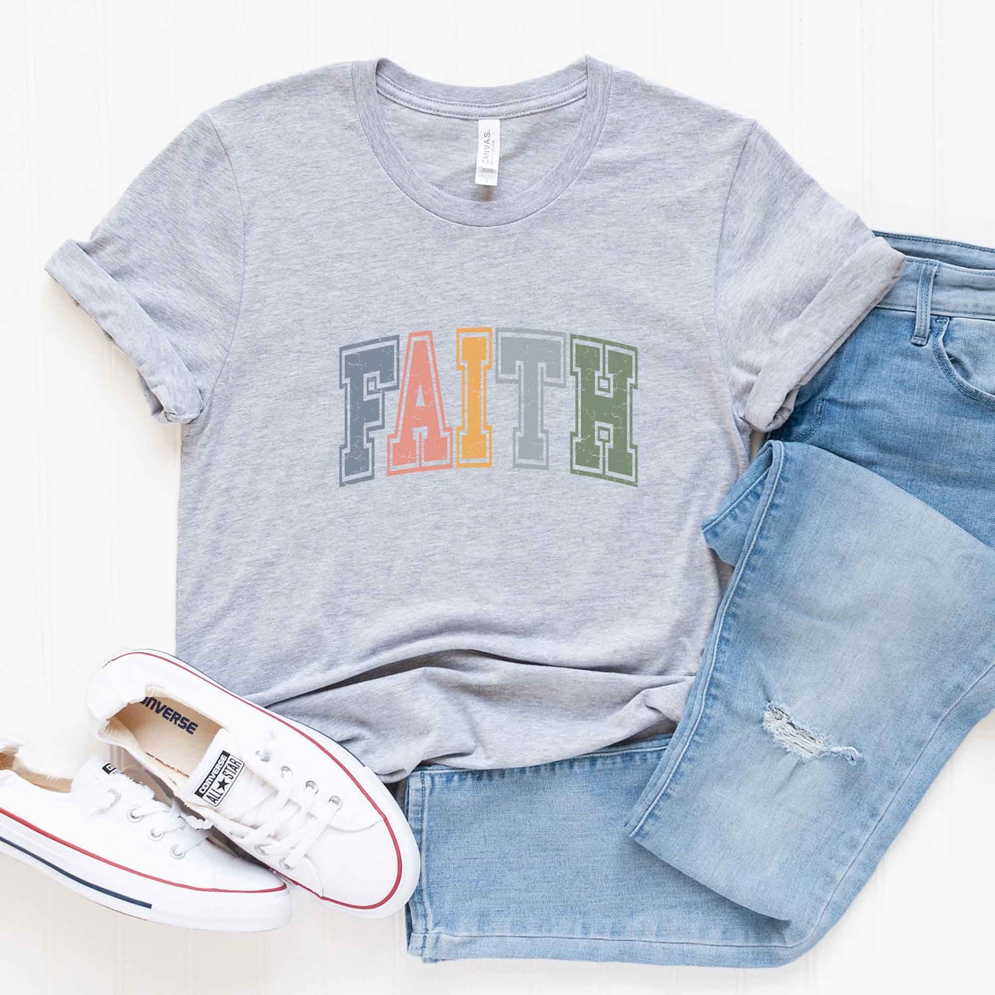 Faith Varsity | Short Sleeve Crew Neck