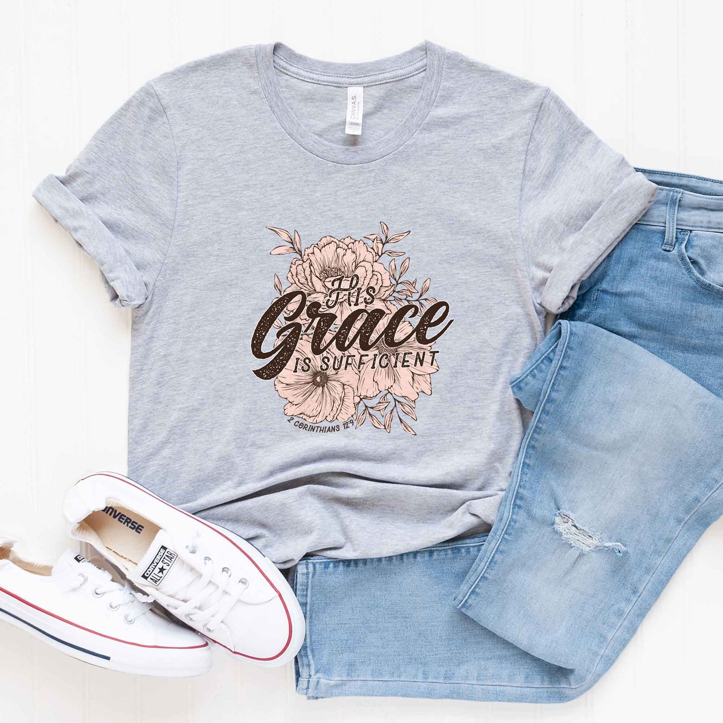 His Grace is Sufficient | Short Sleeve Crew Neck