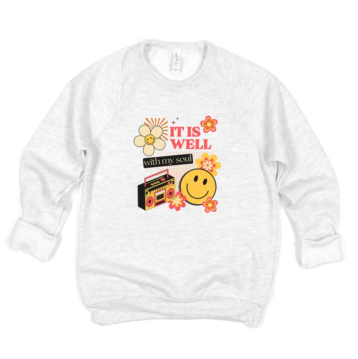 It Is Well Flowers | Bella Canvas Premium Sweatshirt