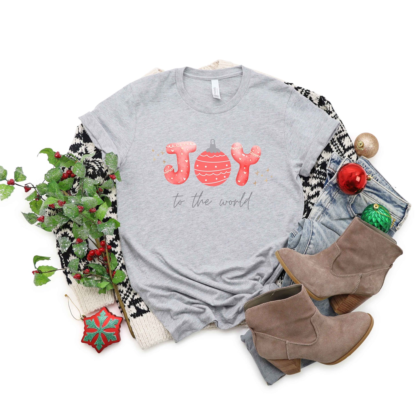 Joy To The World Ornament | Short Sleeve Crew Neck