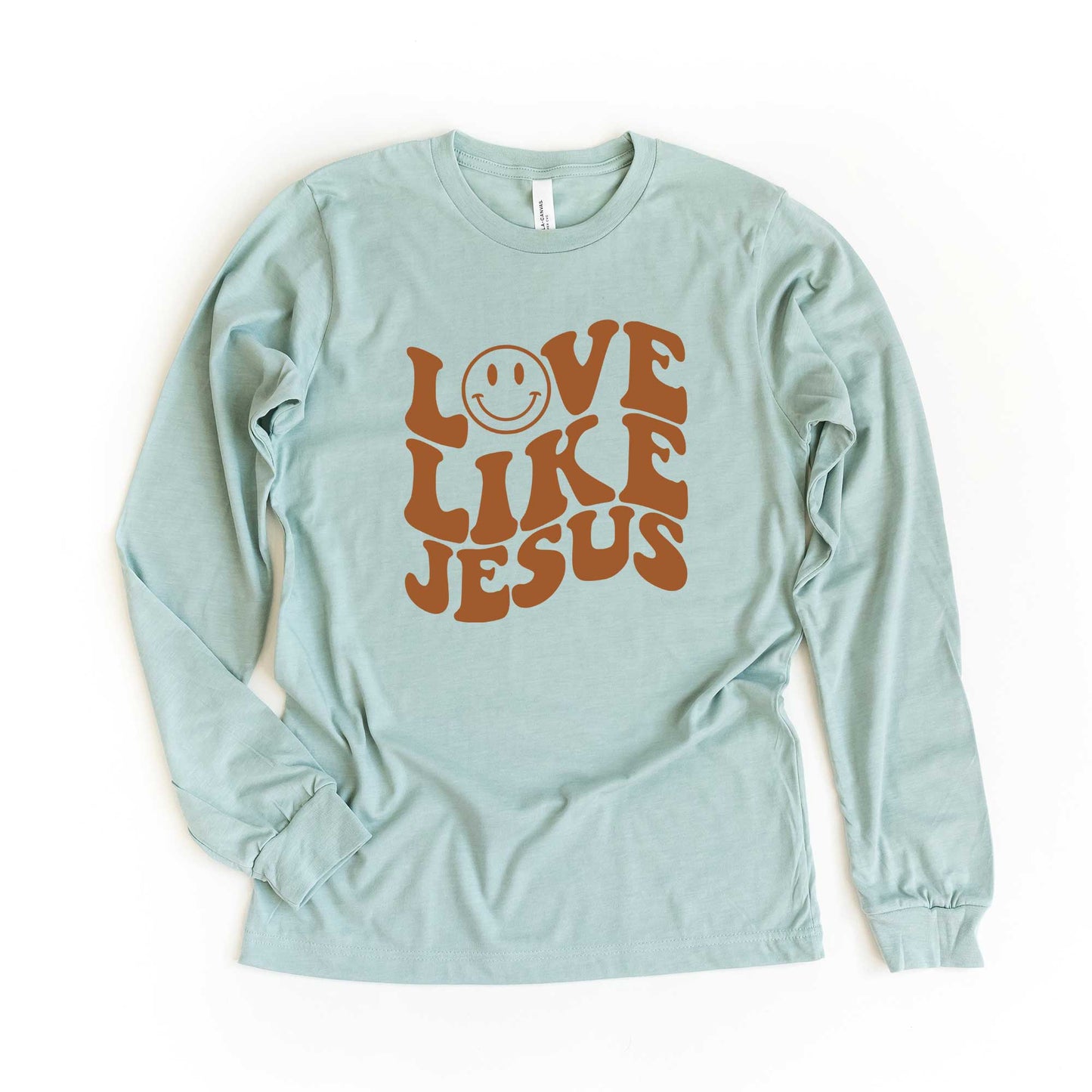 Love Like Jesus Smiley Face | Long Sleeve Crew Neck