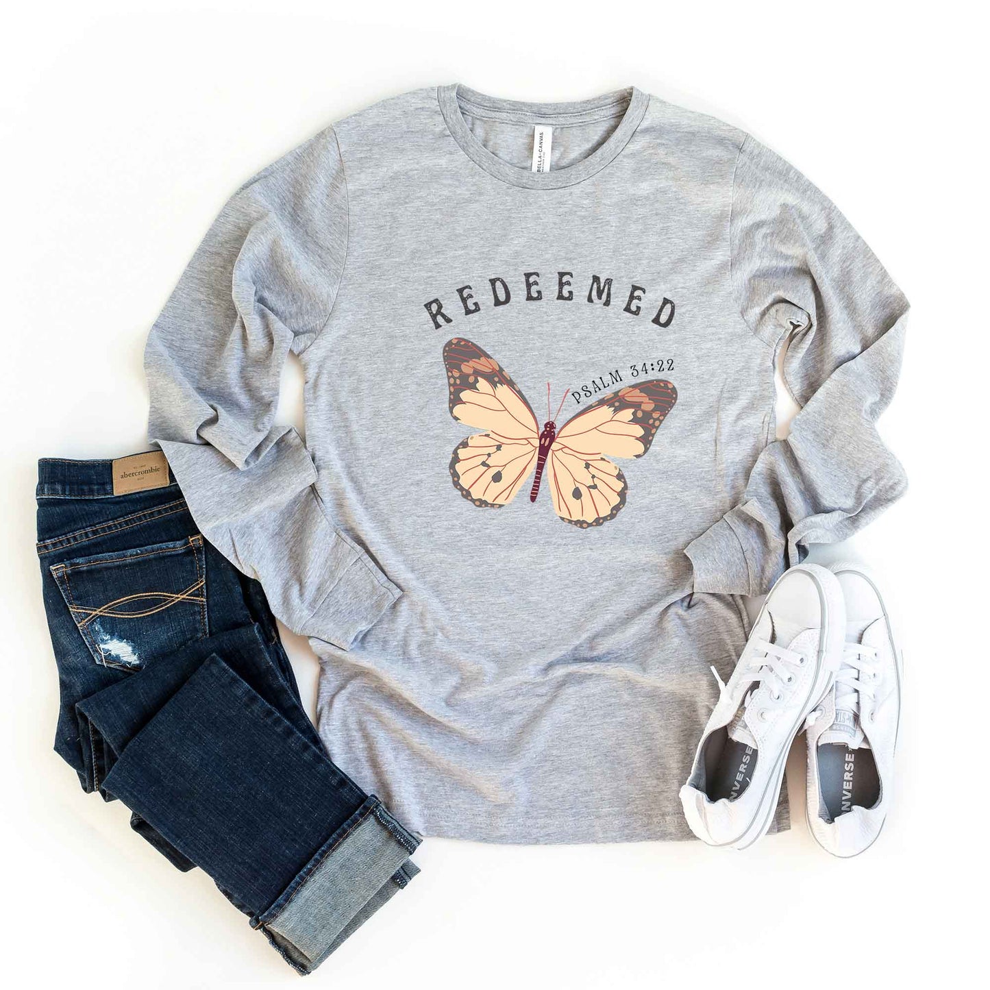 Redeemed Boho Butterfly | Long Sleeve Crew Neck