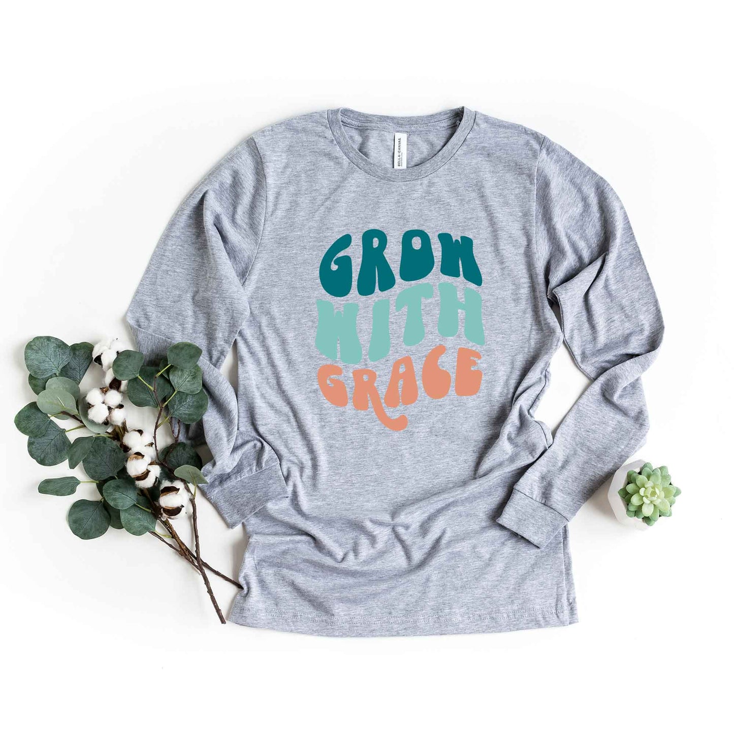 Retro Grow With Grace | Long Sleeve Crew Neck