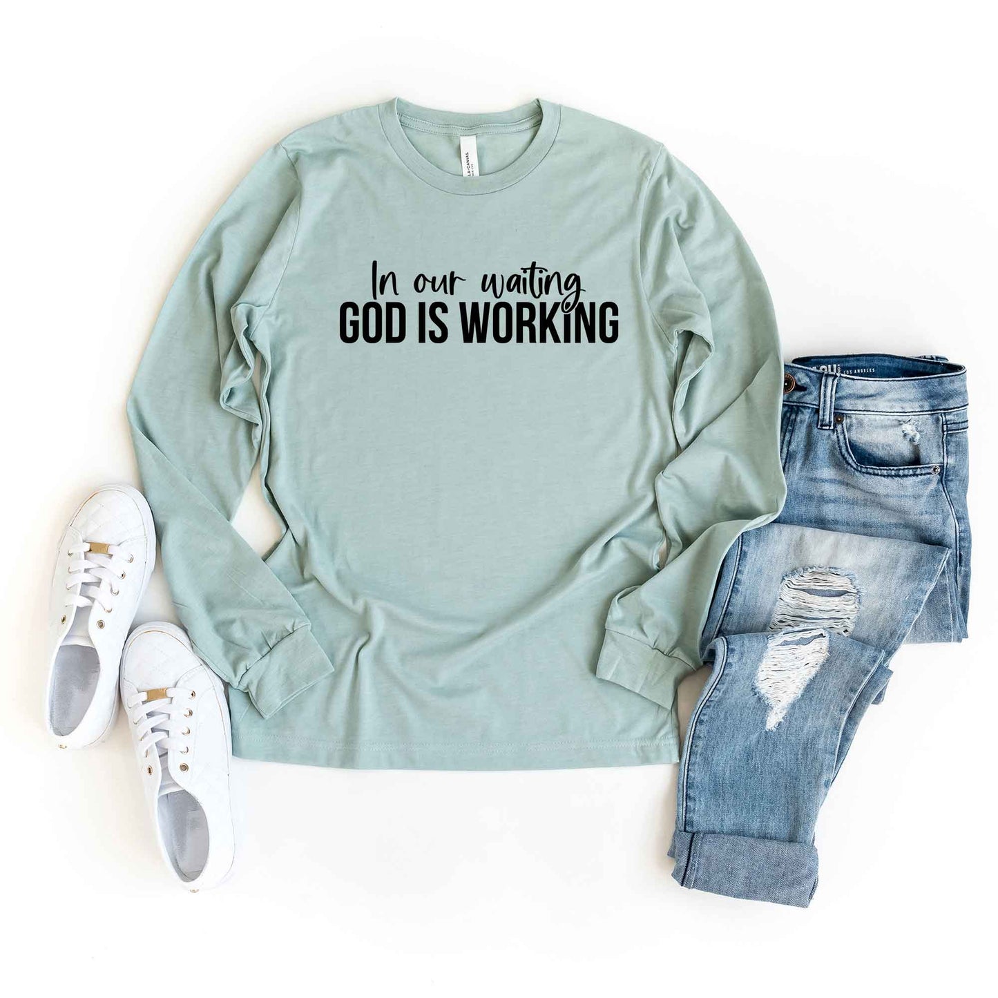 God Is Working | Long Sleeve Crew Neck