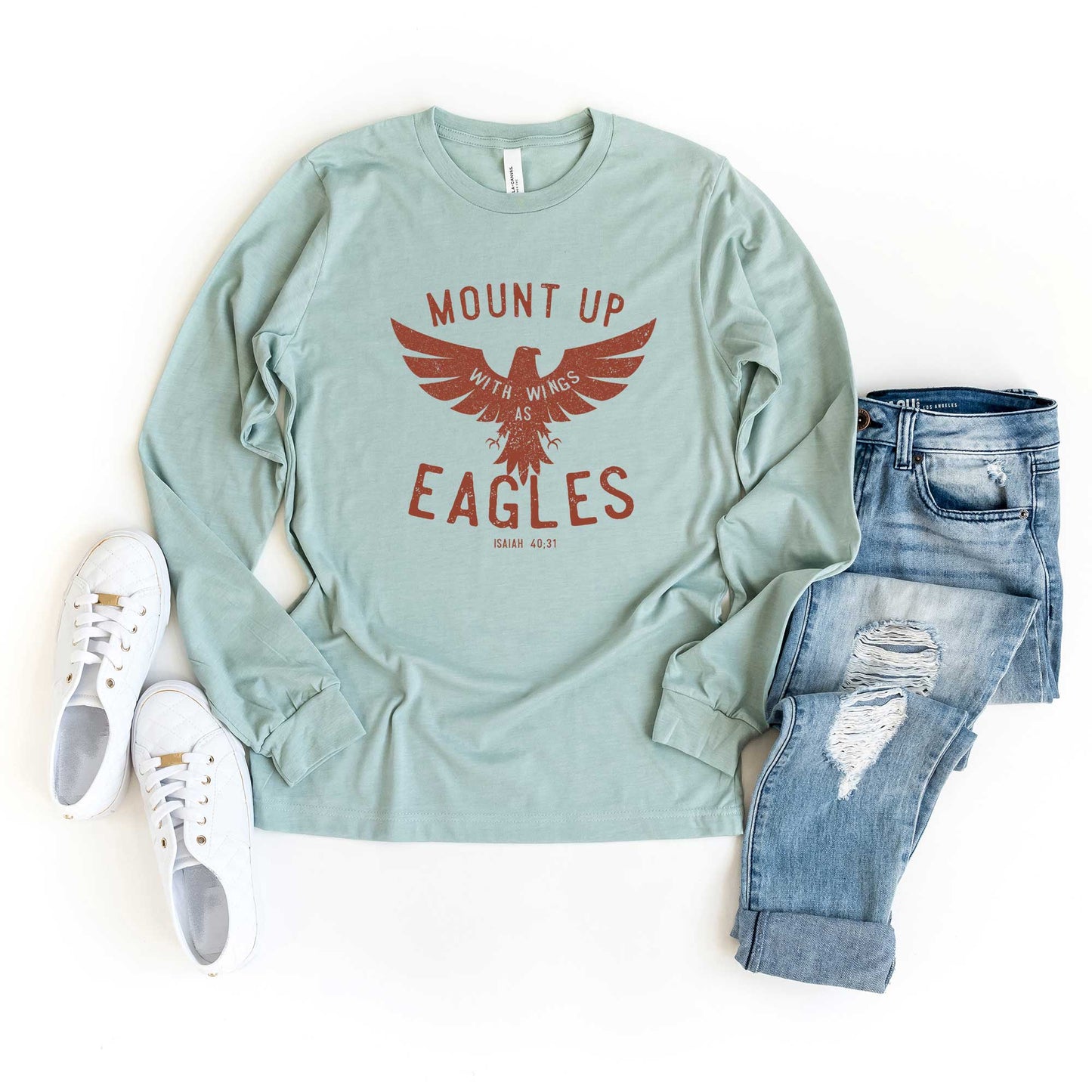 Wings As Eagles | Long Sleeve Crew Neck