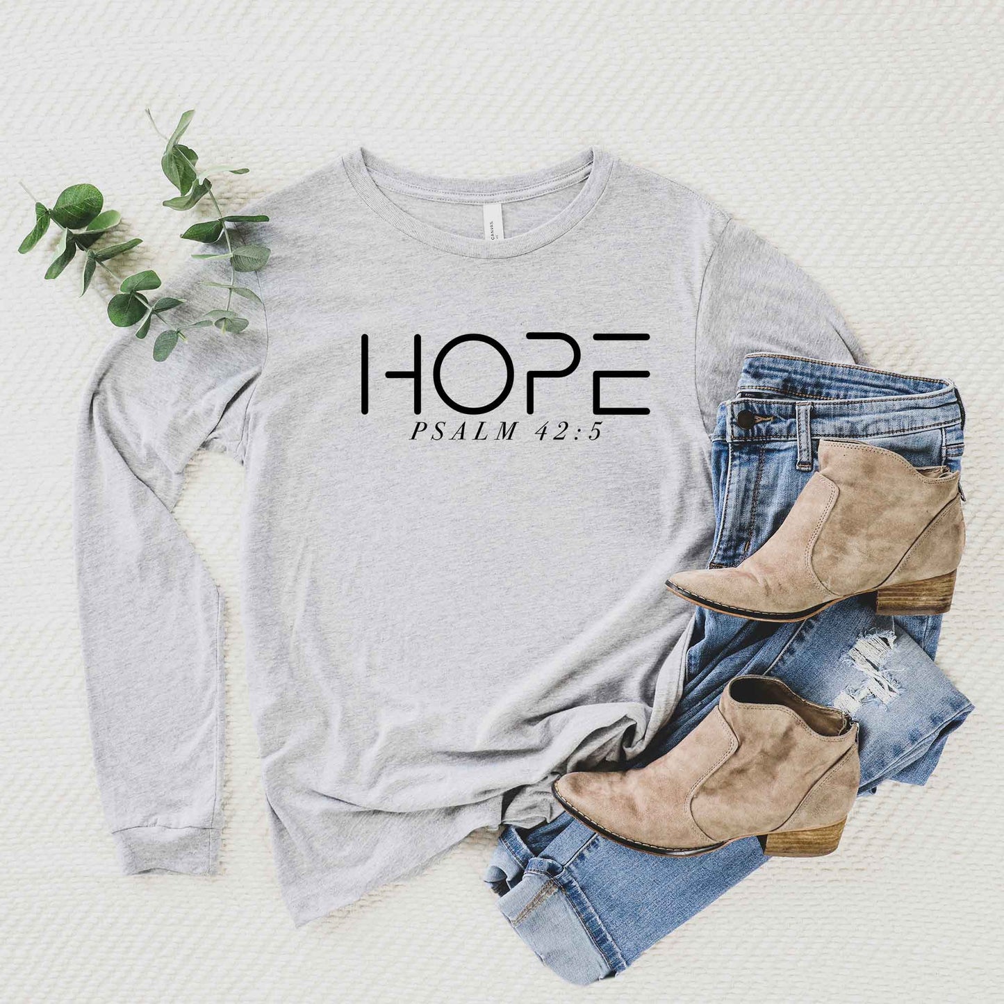 Hope Scripture | Long Sleeve Crew Neck