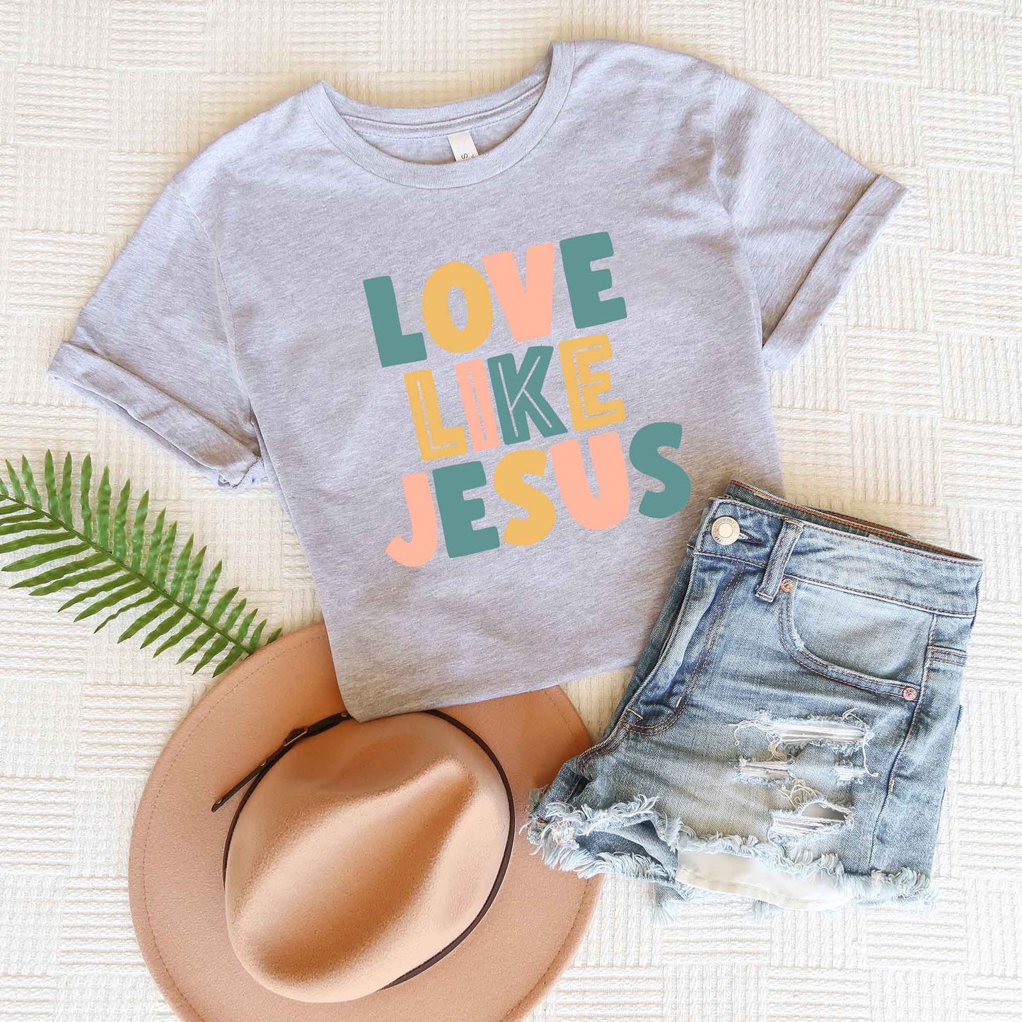 Love Like Jesus Colorful | Short Sleeve Crew Neck