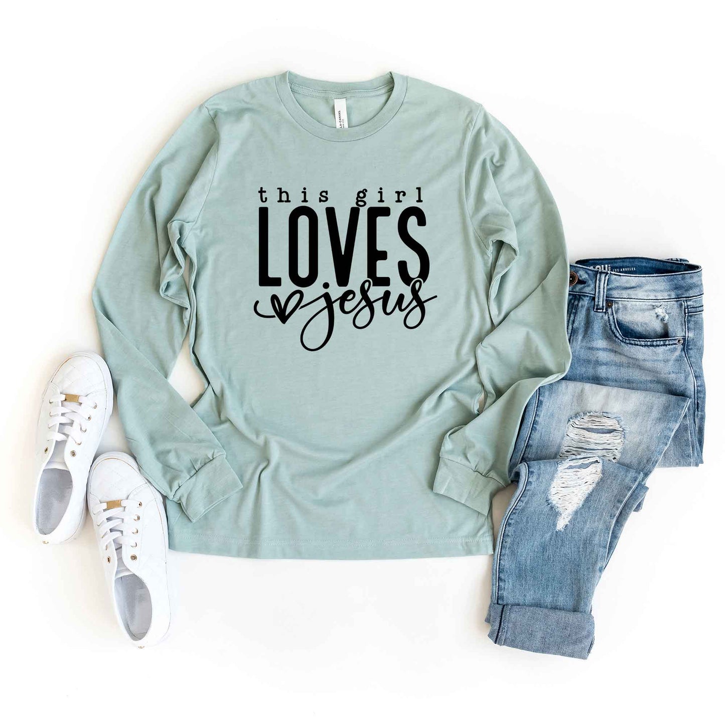 This Girl Loves Jesus | Long Sleeve Crew Neck