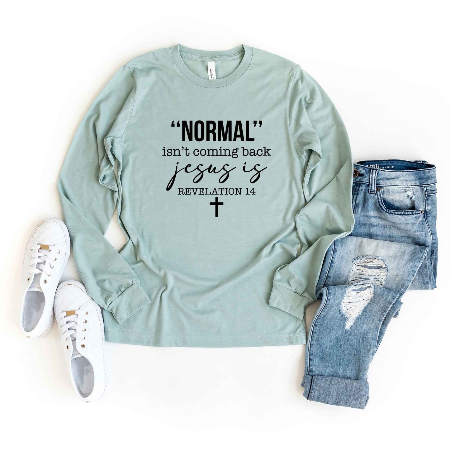 Normal Isn't Coming Back Jesus Is | Long Sleeve Crew Neck