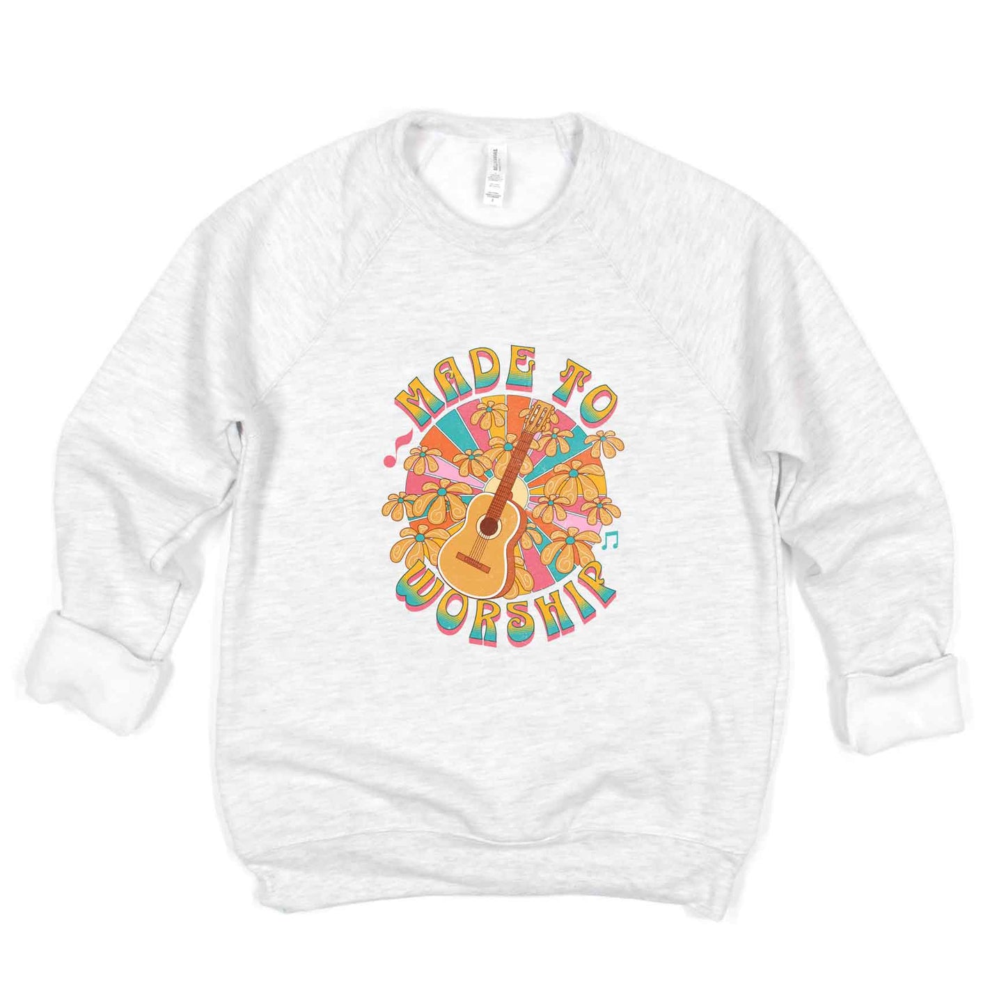 Made To Worship Guitar | Bella Canvas Premium Sweatshirt