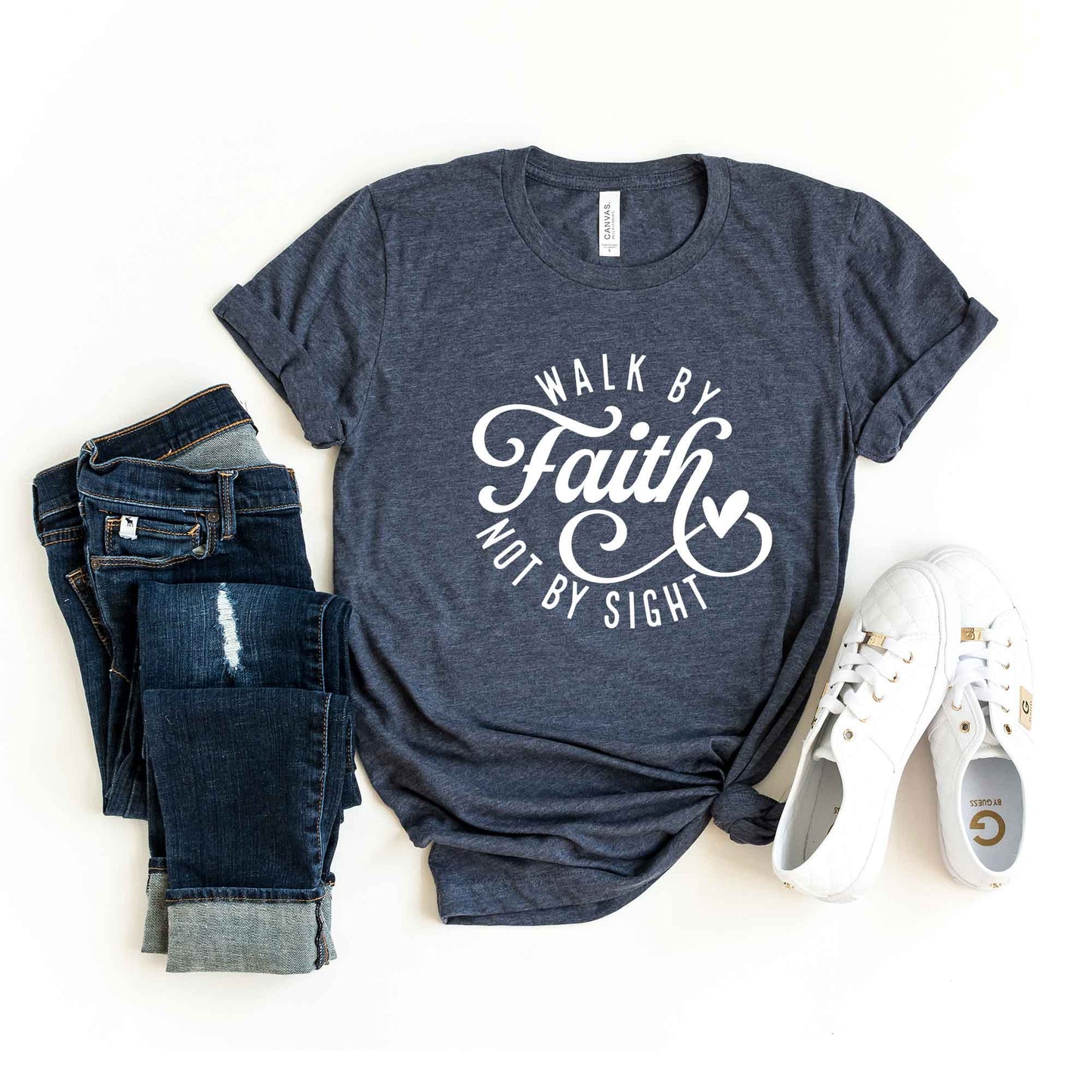 Walk By Faith Not By Sight | Short Sleeve Crew Neck