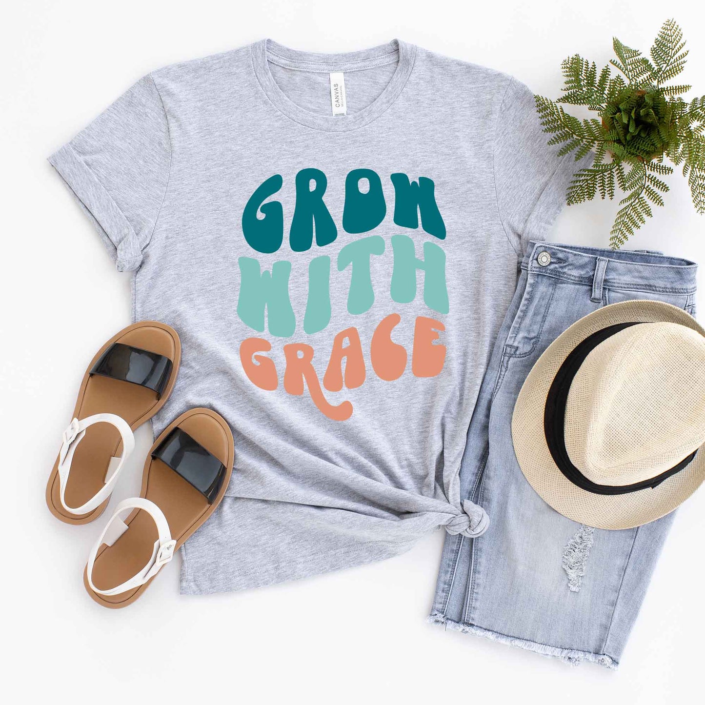 Retro Grow With Grace | Short Sleeve Crew Neck