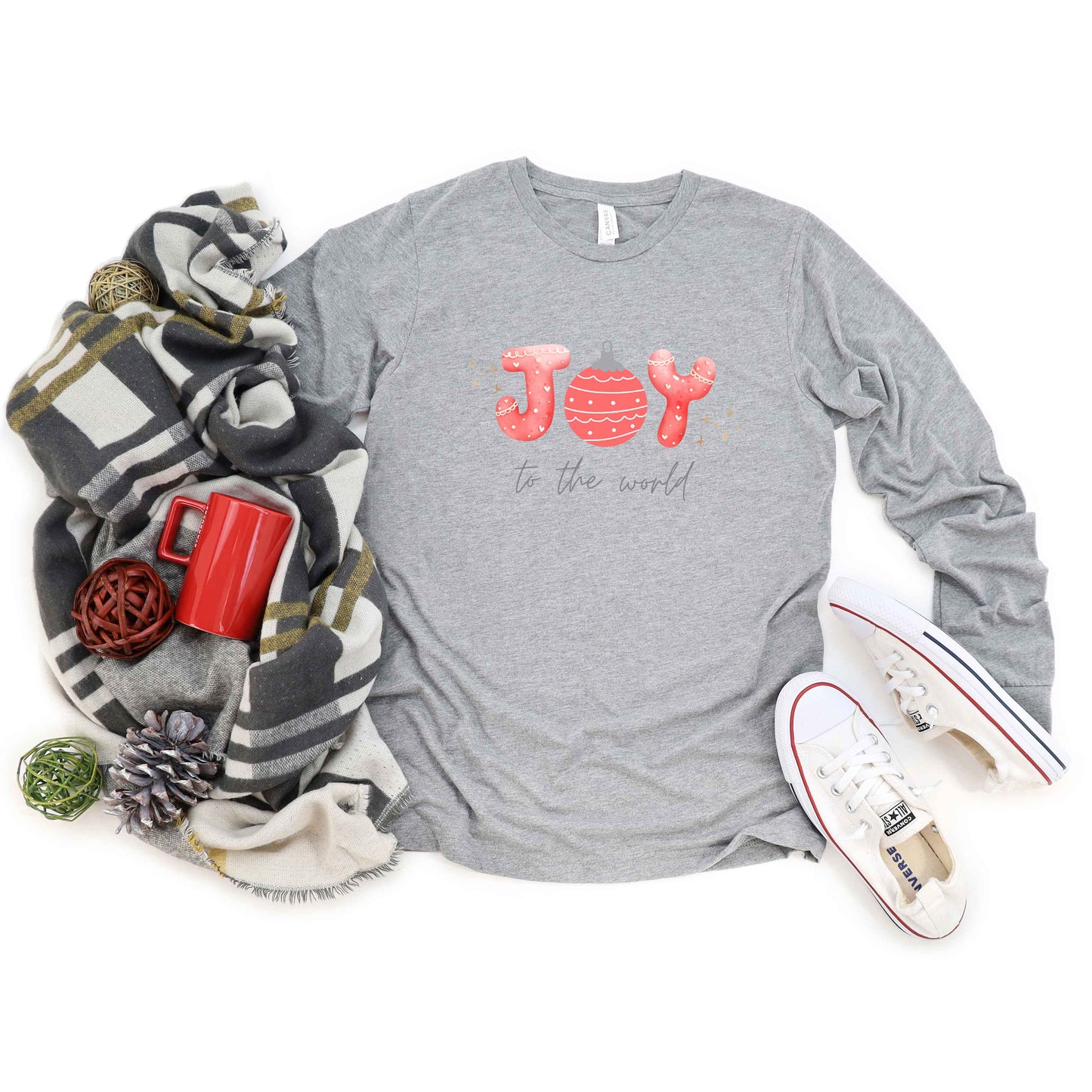 Joy To The World Ornament | Long Sleeve Crew Neck