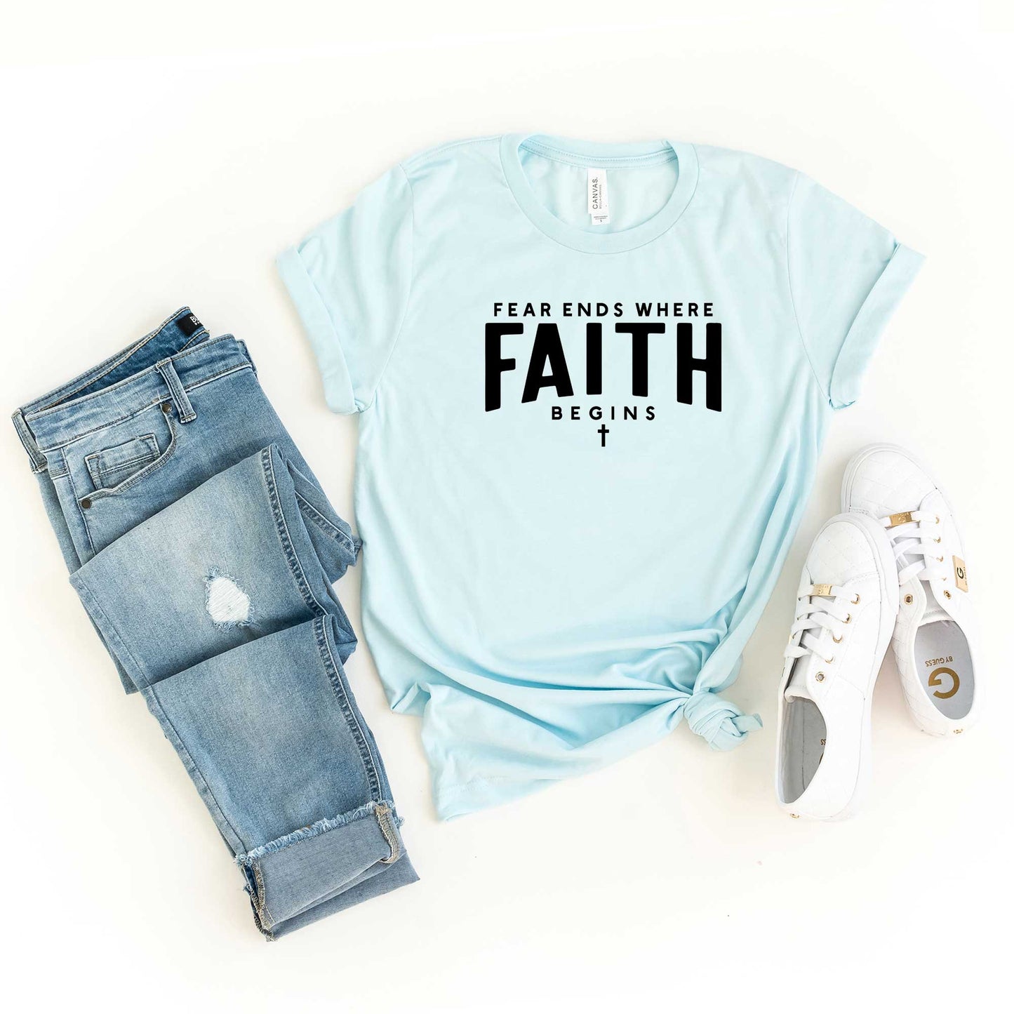 Fear Ends Faith Begins | Short Sleeve Crew Neck