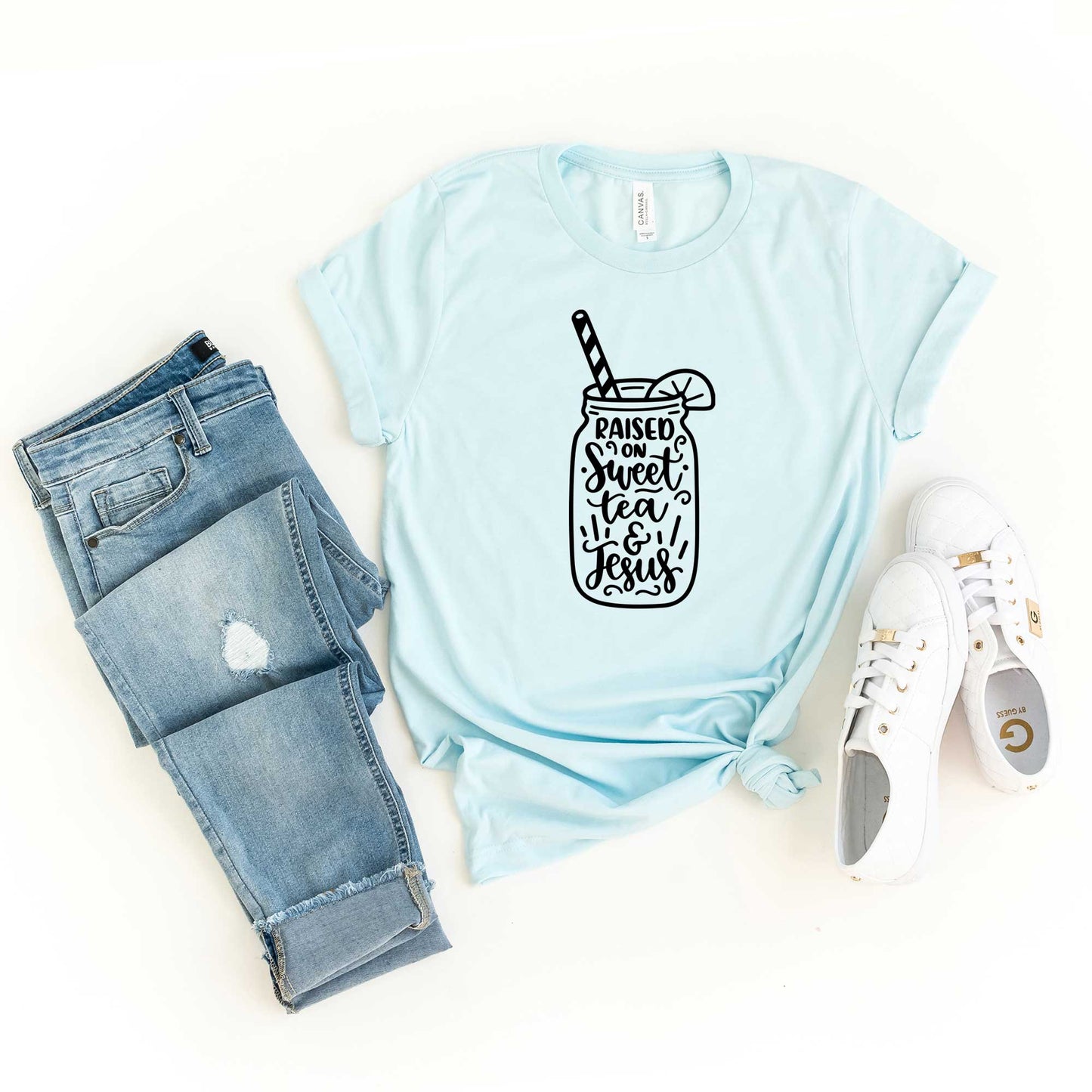 Sweet Tea And Jesus | Short Sleeve Crew Neck