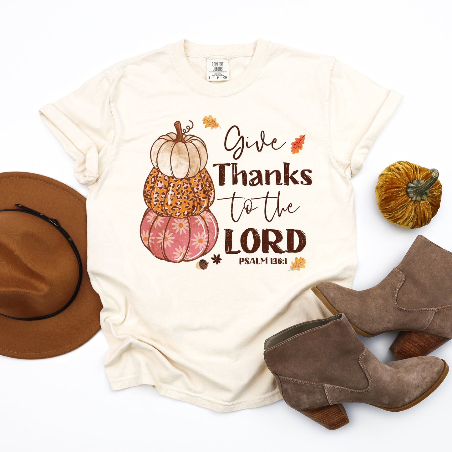 Give Thanks Pumpkins | Garment Dyed Tee