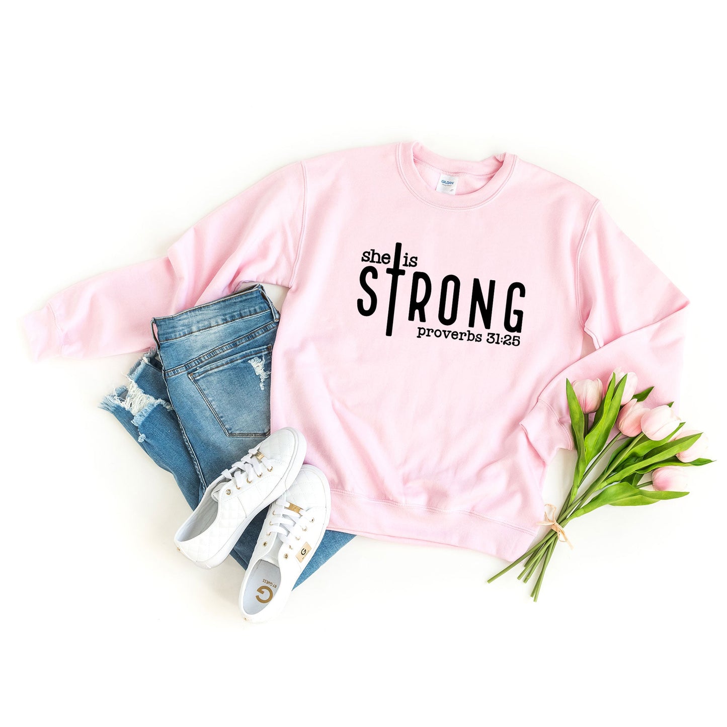 She Is Strong Cross | Sweatshirt