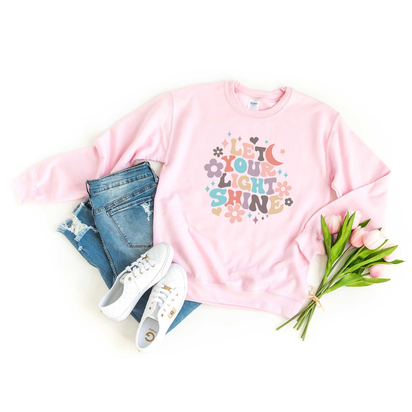 Let Your Light Shine Flowers | Sweatshirt