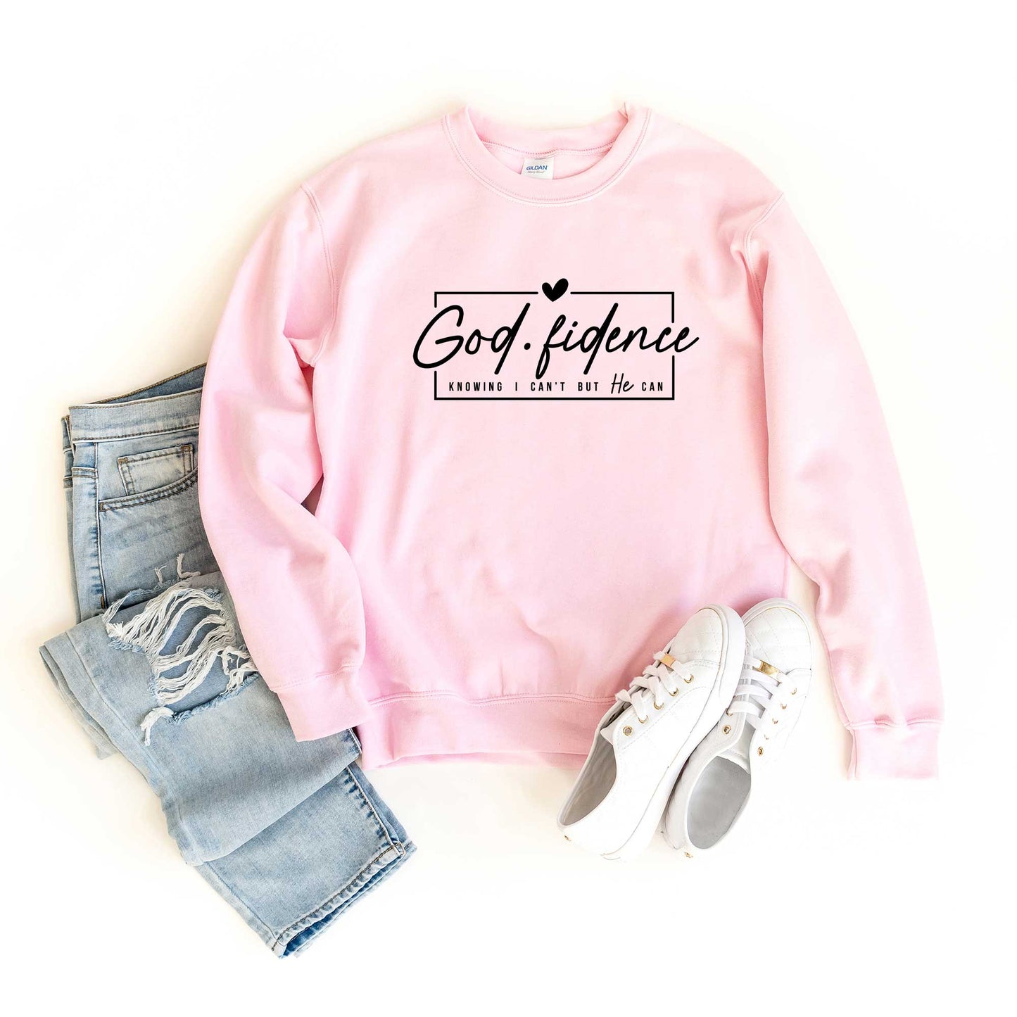 Godfidence Knowing I Can't But He Can | Sweatshirt