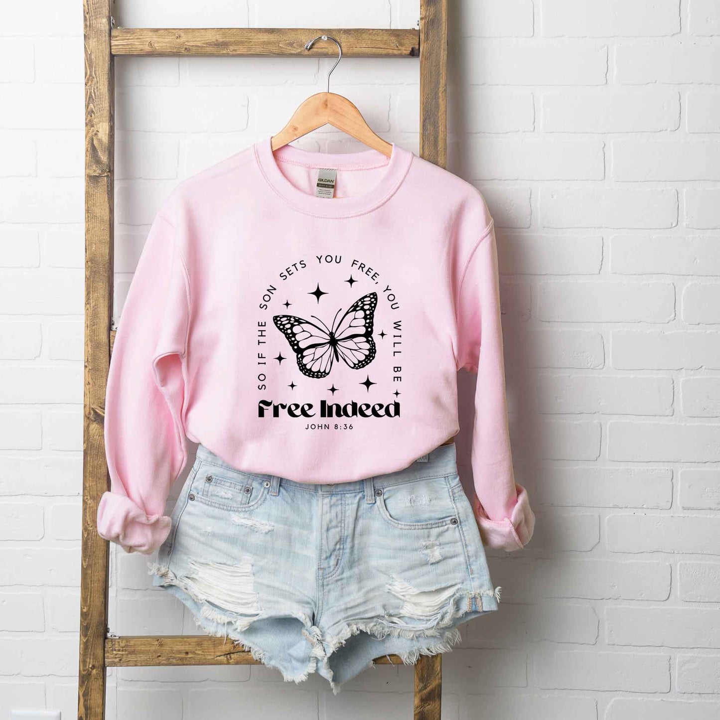 Free Indeed Butterfly | Sweatshirt