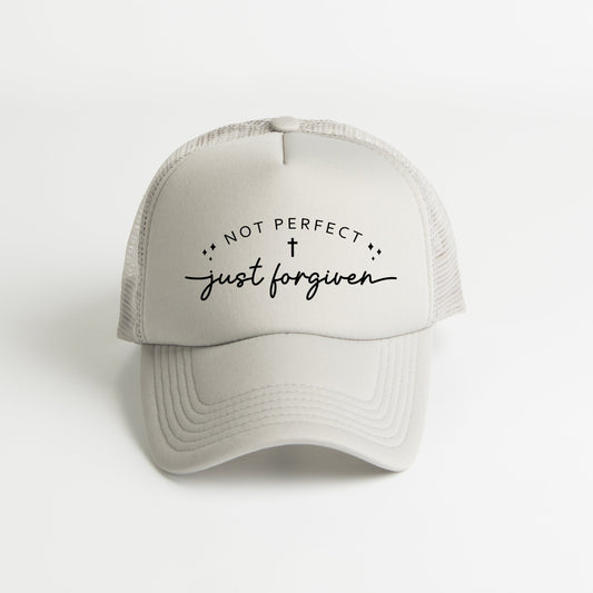 Not Perfect Just Forgiven Cross | Foam Trucker Hat