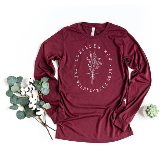 Consider How The Wildflowers Grow | Long Sleeve Crew Neck