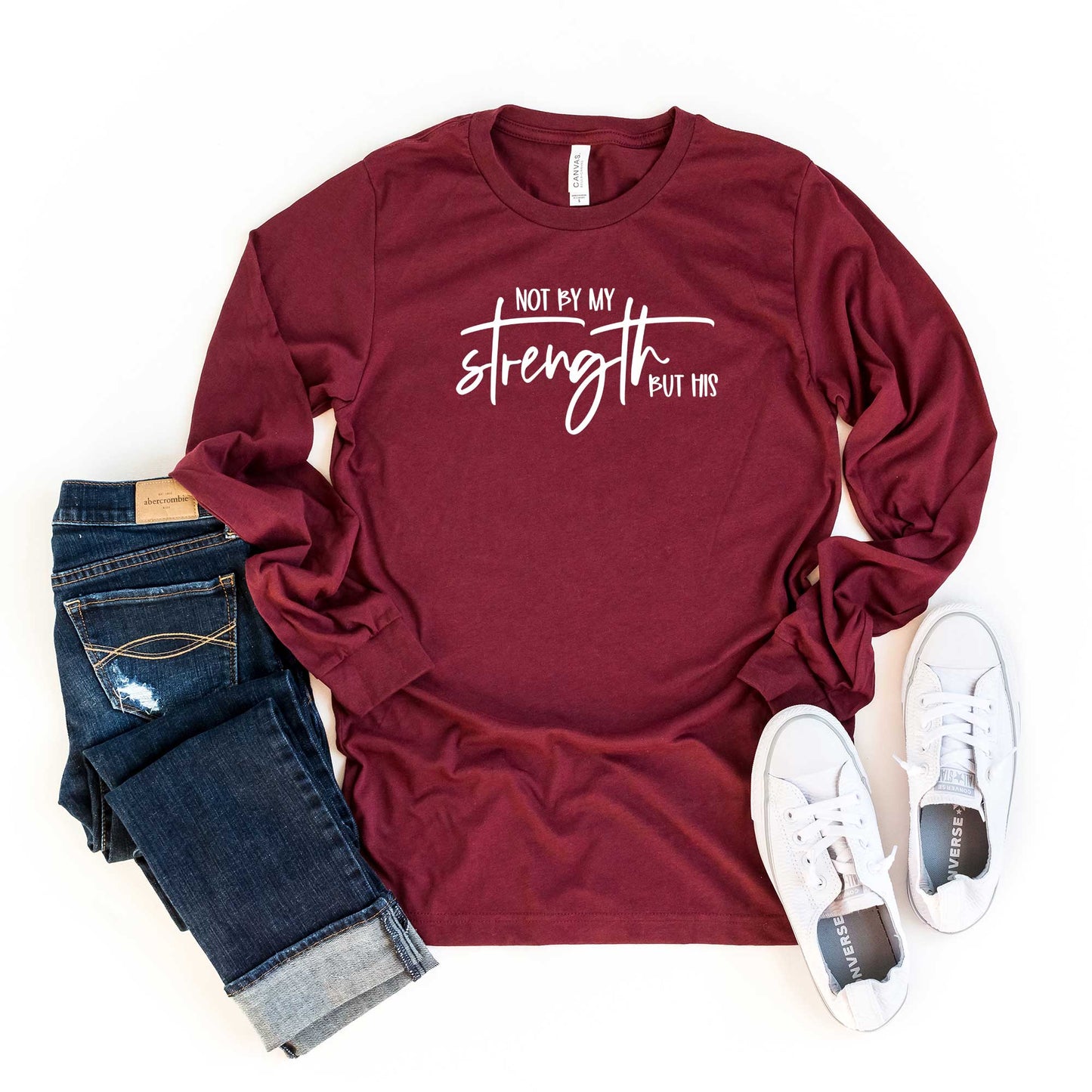 Not By My Own Strength | Long Sleeve Crew Neck