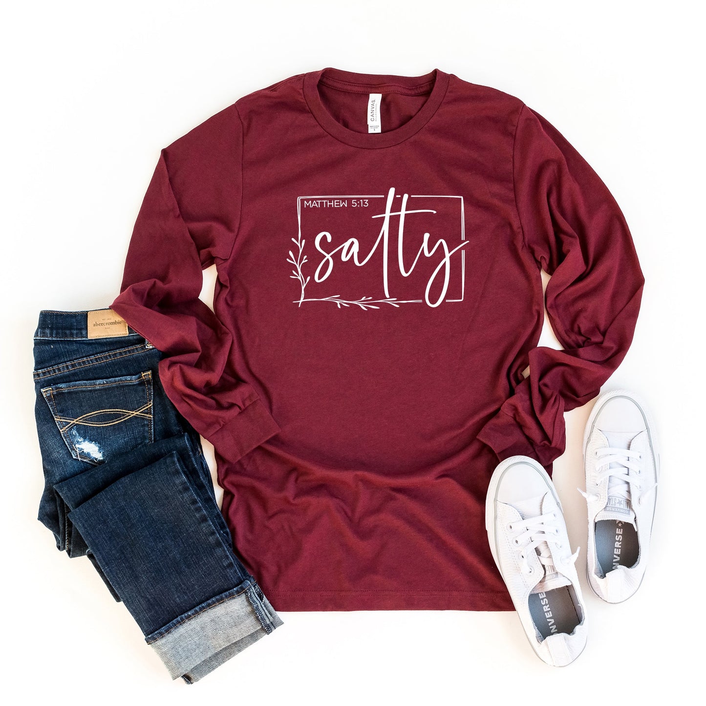 Salty Scripture | Long Sleeve Crew Neck