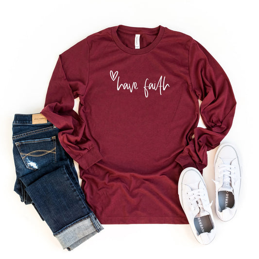 Have Faith Heart | Long Sleeve Crew Neck