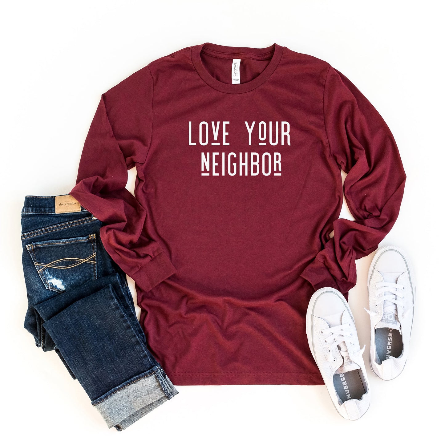 Love Your Neighbor | Long Sleeve Crew Neck