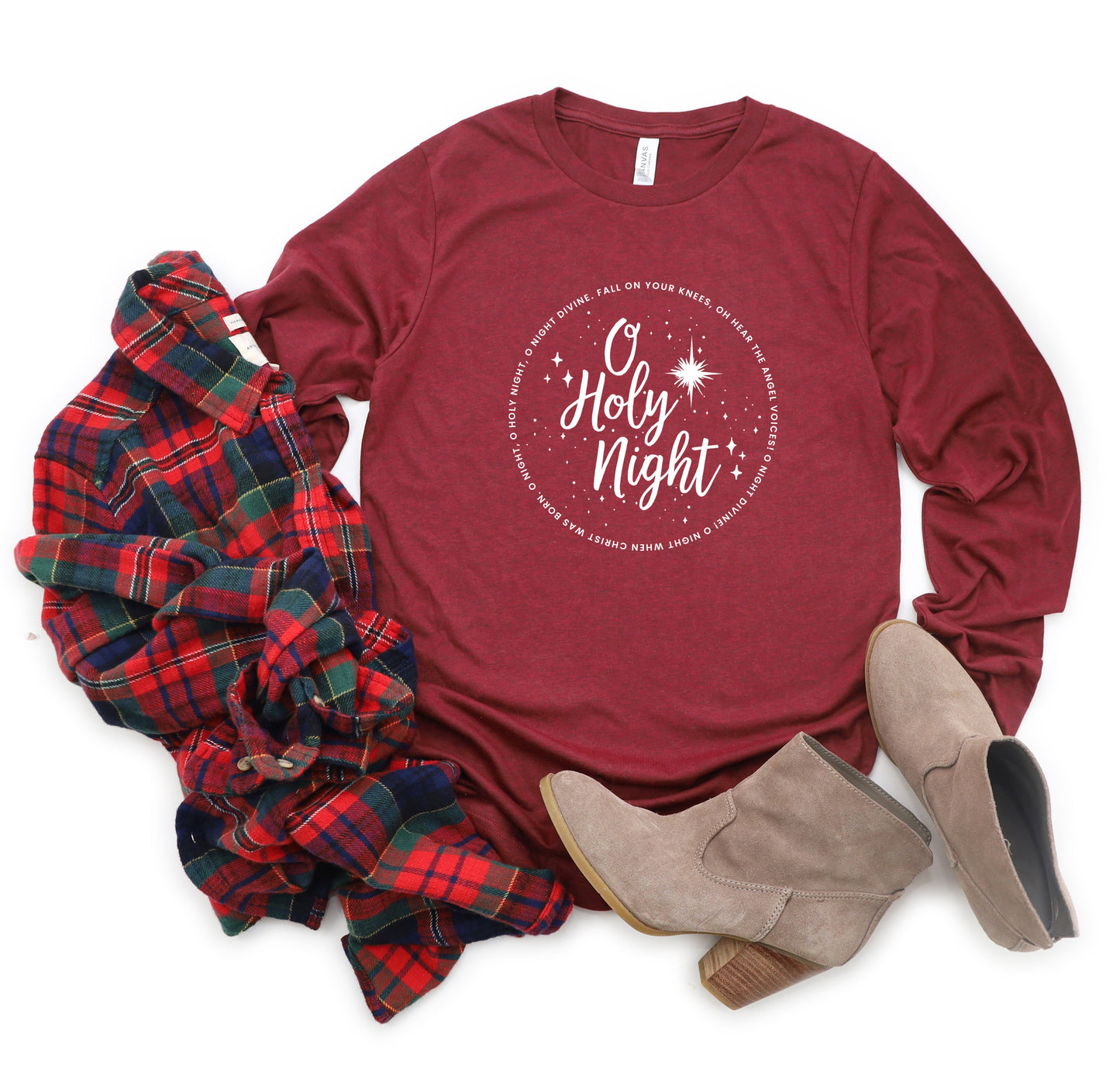 Holy Night Stars | Long Sleeve Crew Neck