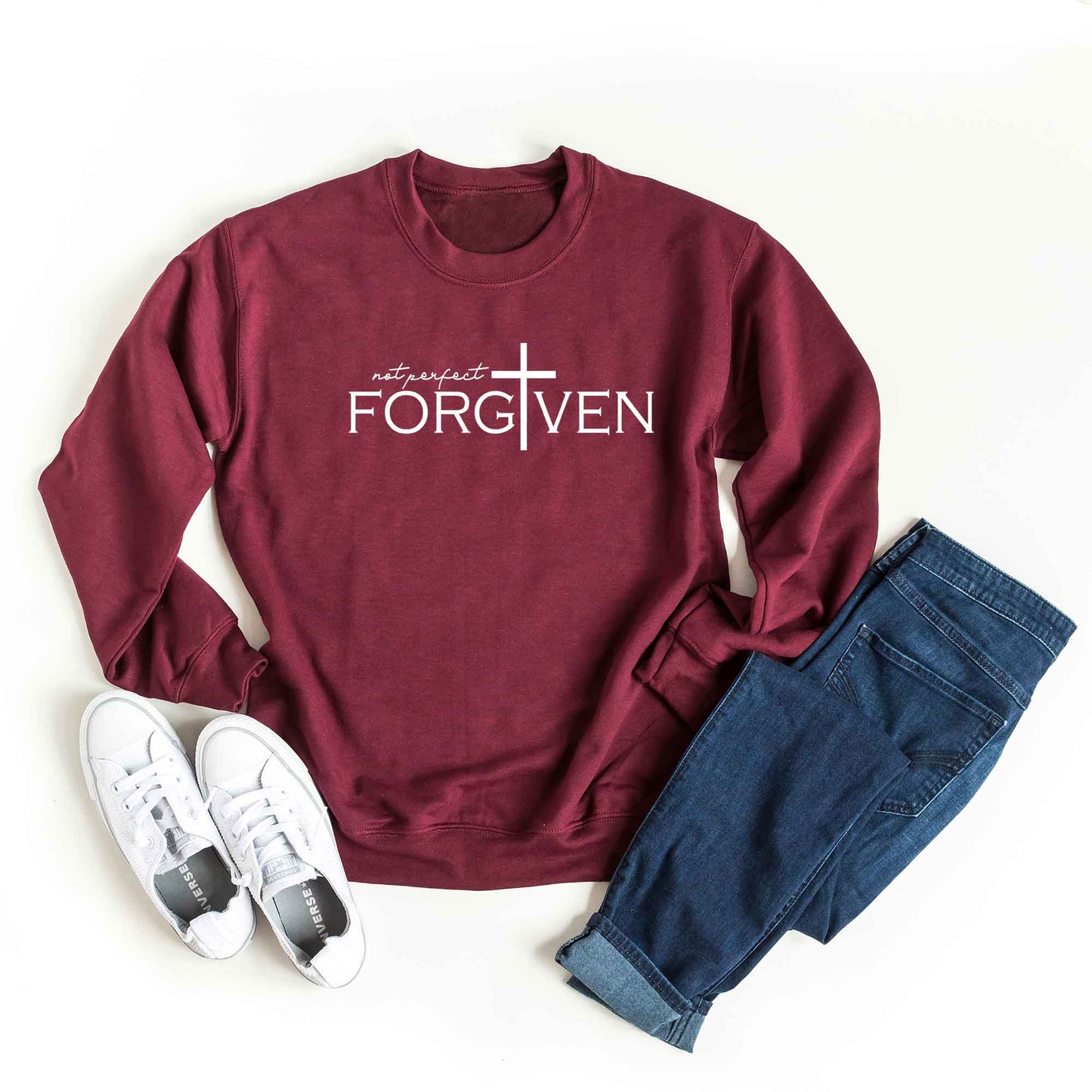 Not Perfect Forgiven Cross | Sweatshirt