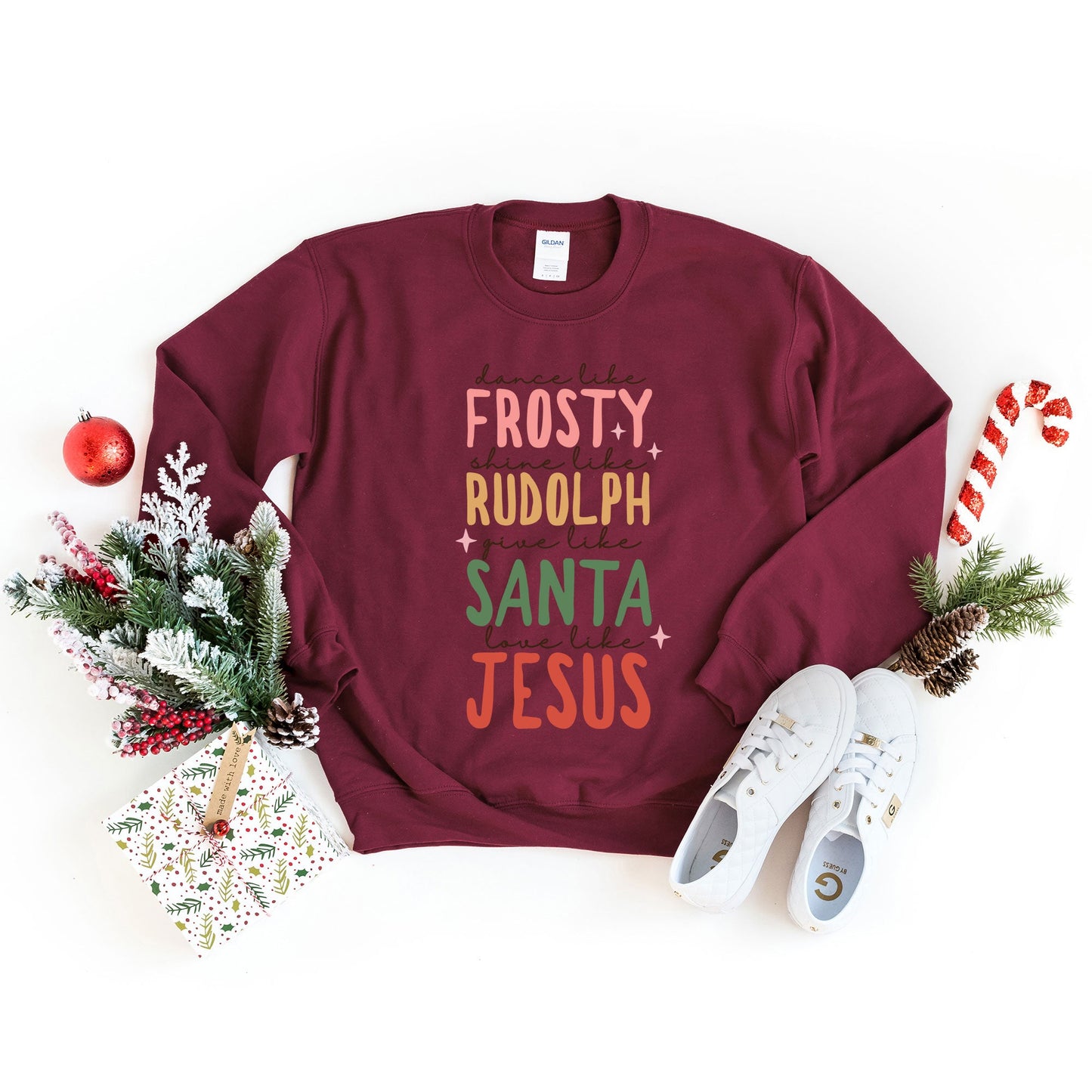 Frosty Rudolph Santa Jesus | Sweatshirt