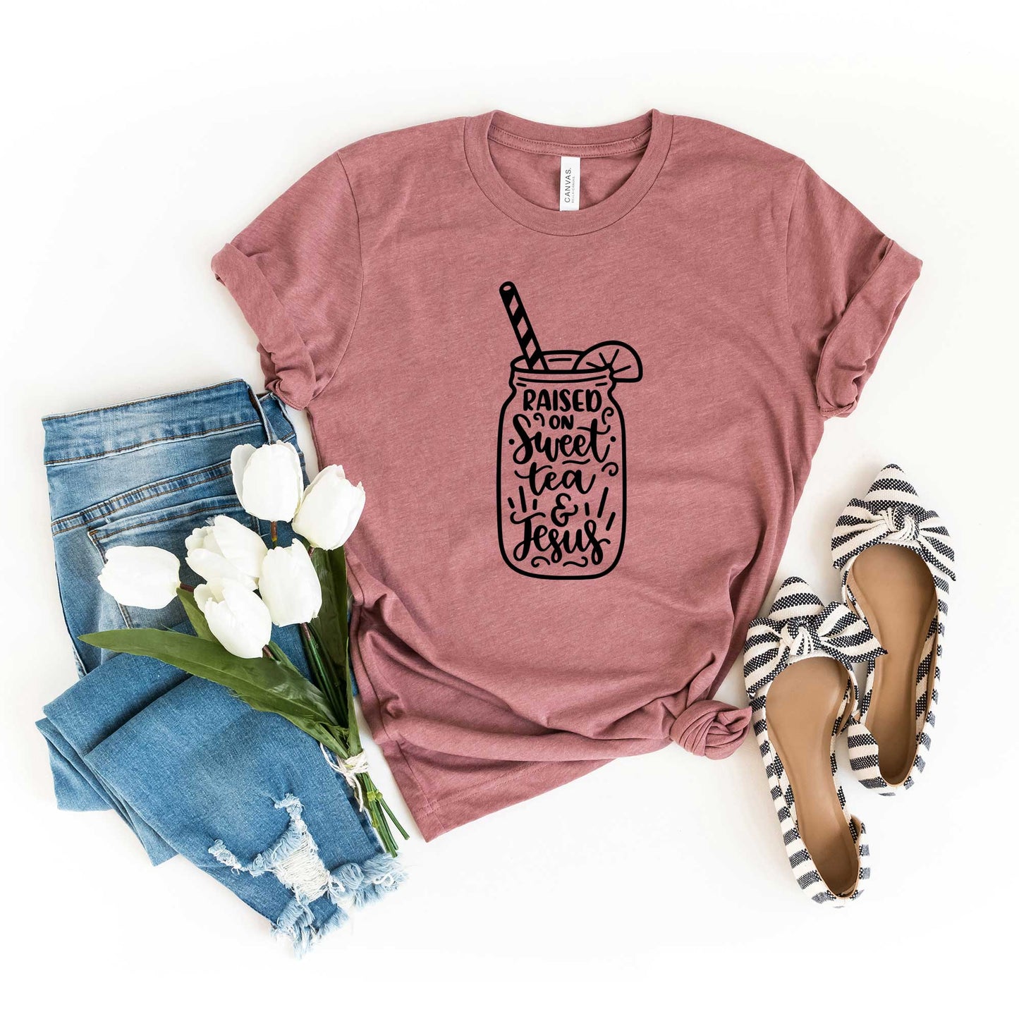 Sweet Tea And Jesus | Short Sleeve Crew Neck