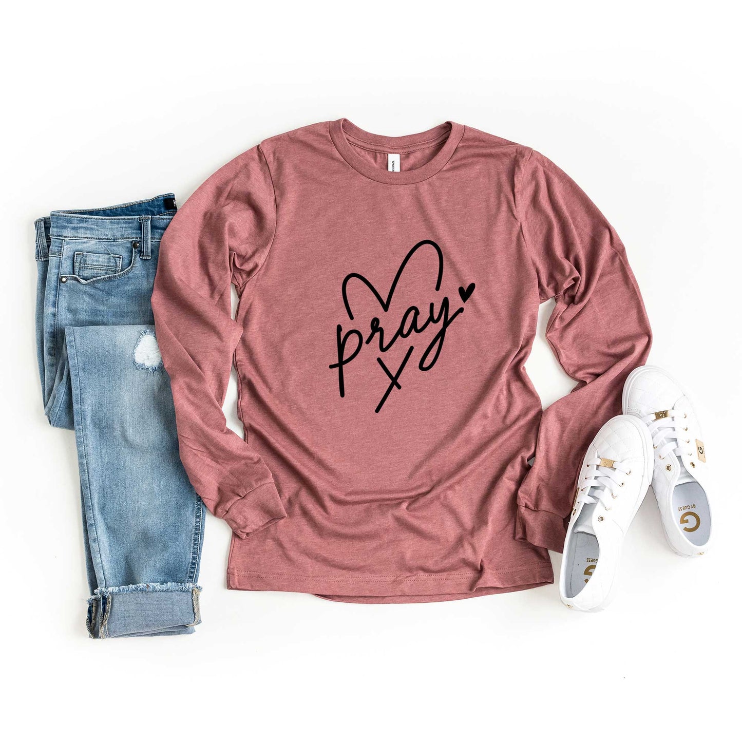 Pray Heart | Long Sleeve Crew Neck