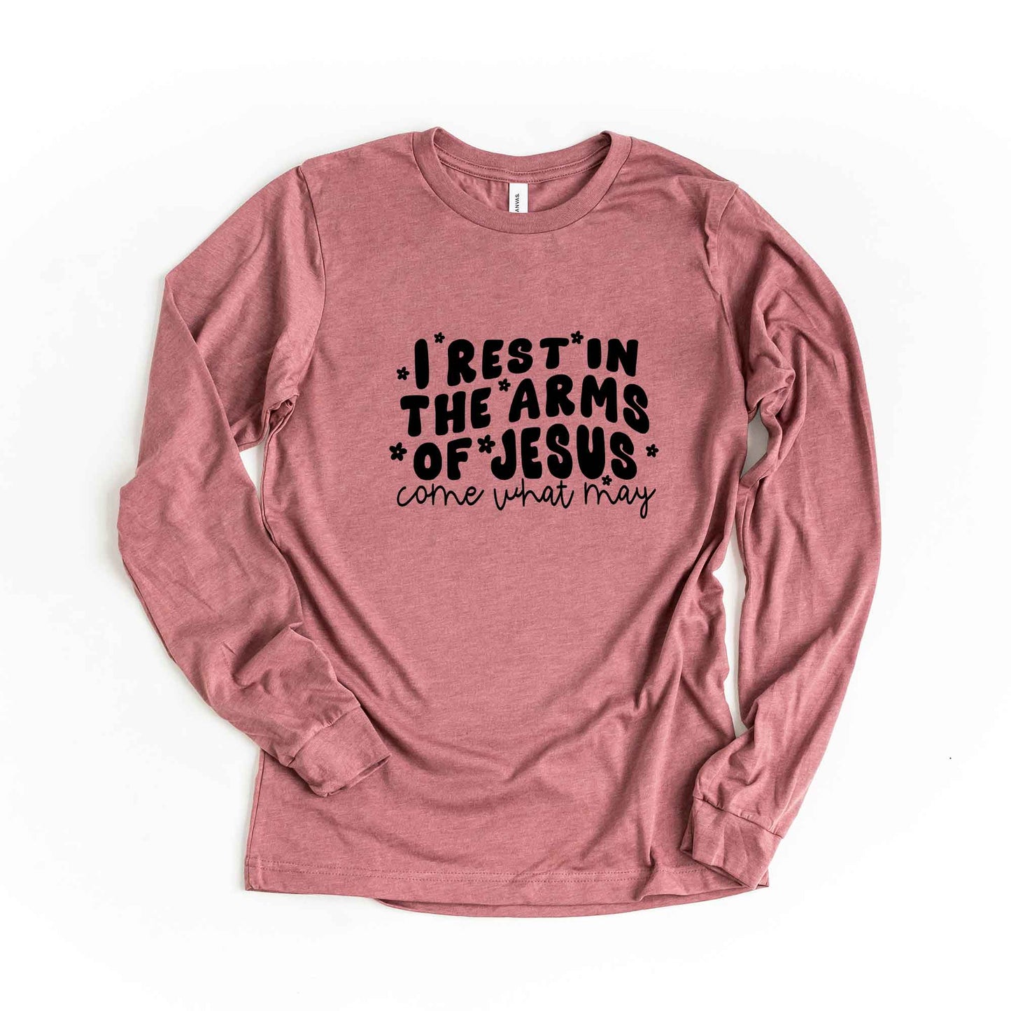 I Rest In The Arms Of Jesus | Long Sleeve Crew Neck