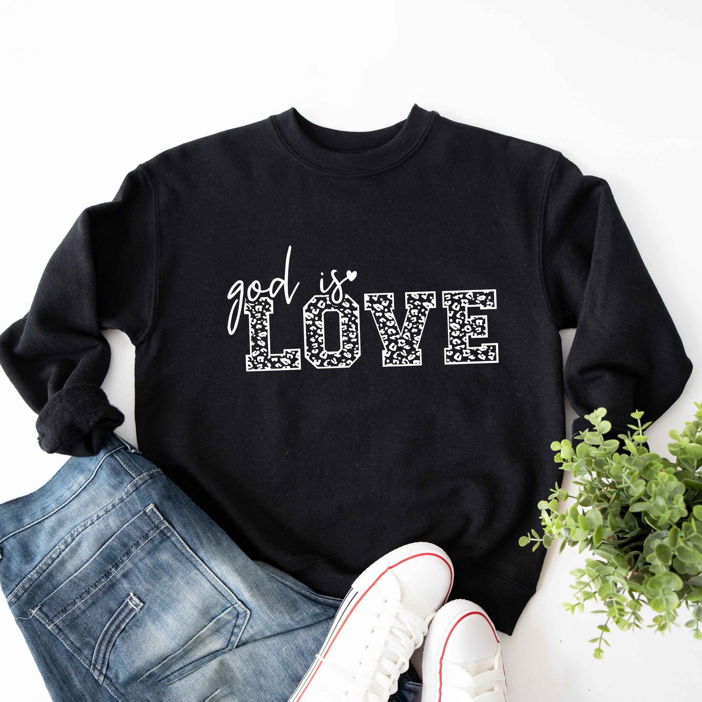 God Is Love Leopard | Sweatshirt