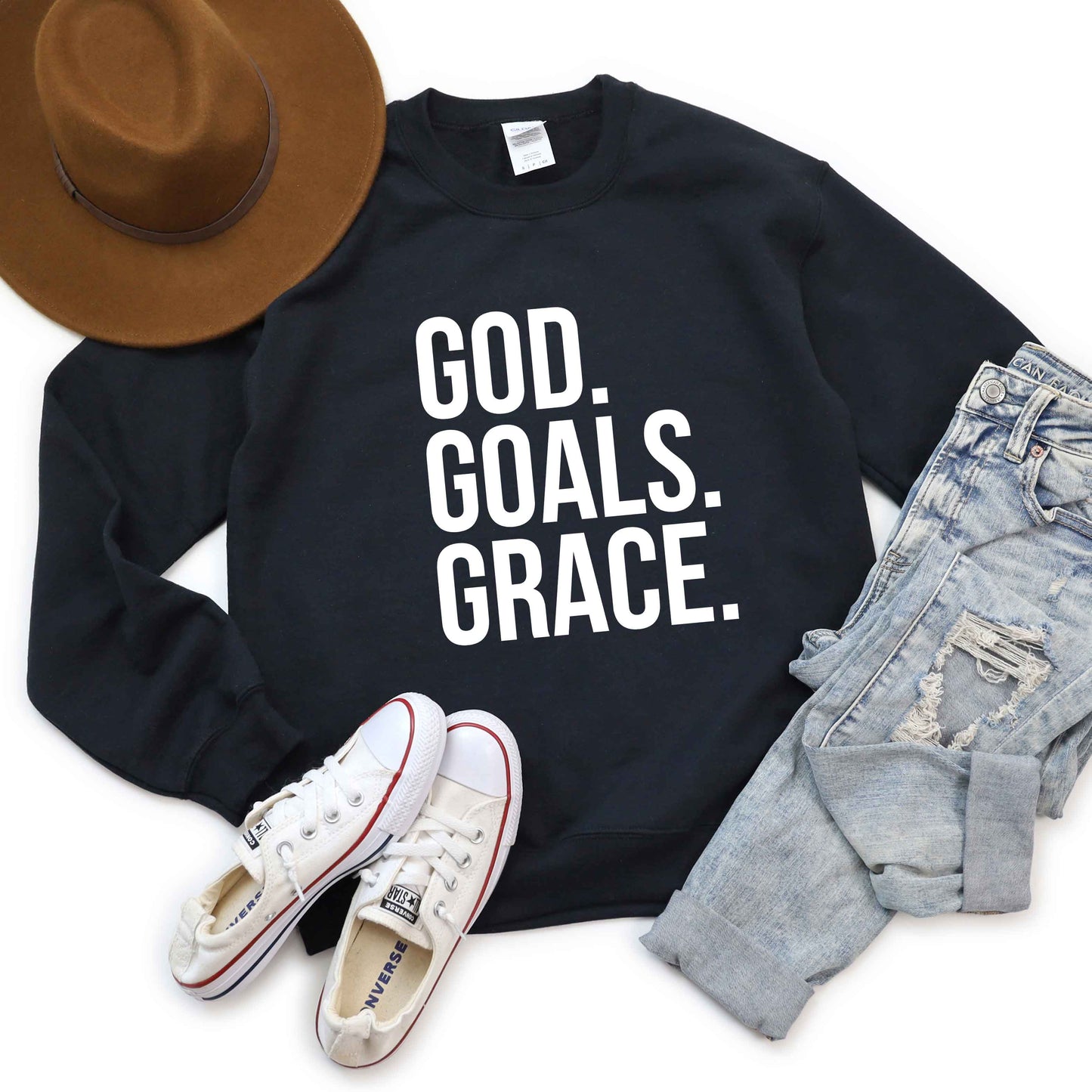 God Goals Grace | Sweatshirt