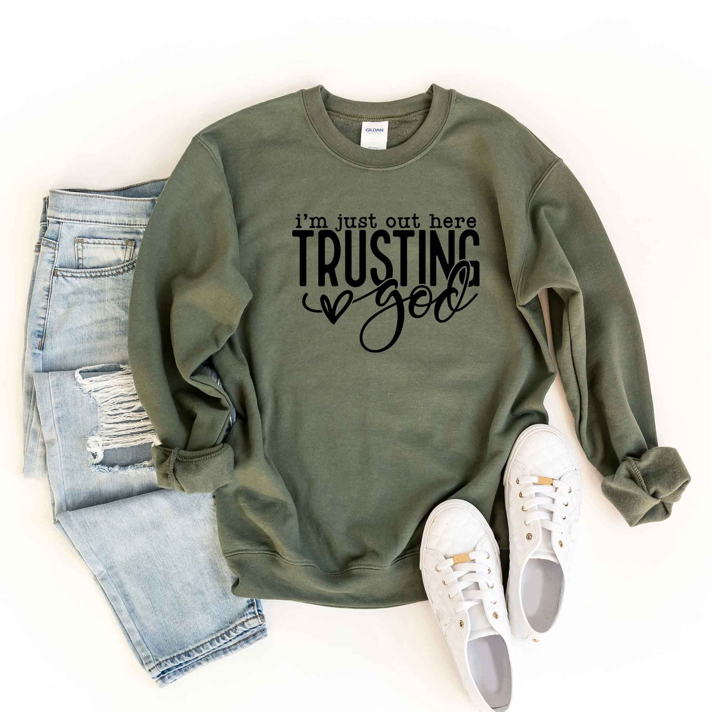 Out Here Trusting Jesus | Sweatshirt