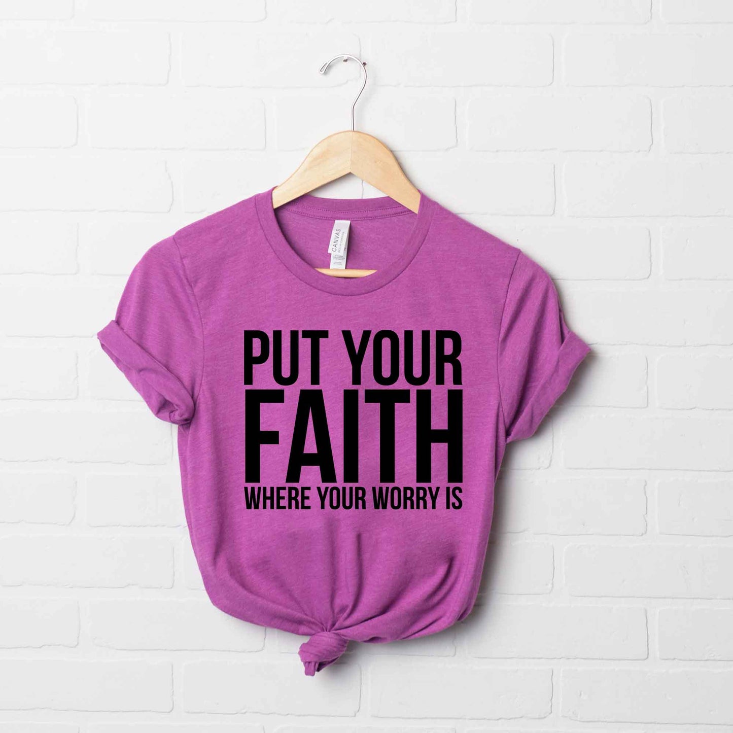 Faith Where Worry Is | Short Sleeve Crew Neck