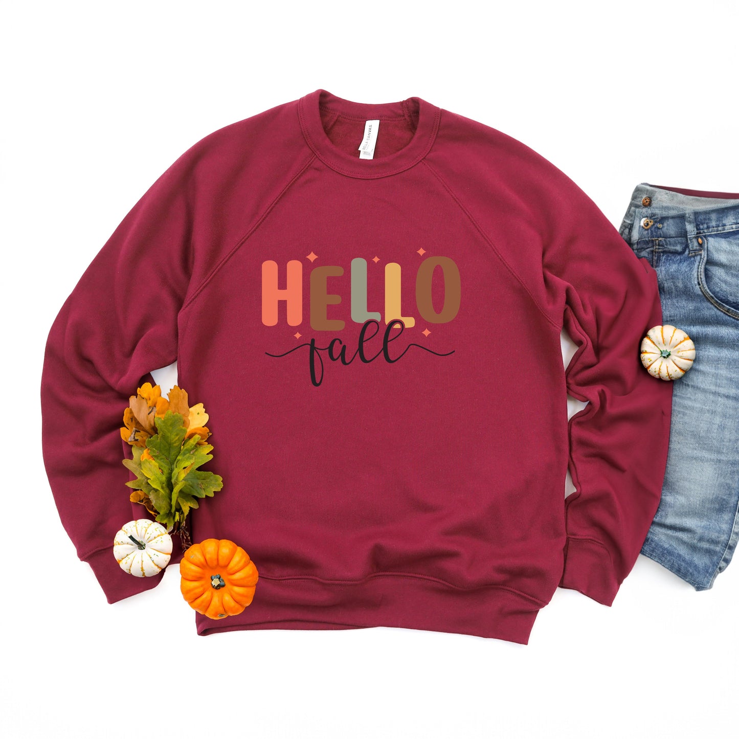 Hello Fall Stars | Bella Canvas Sweatshirt