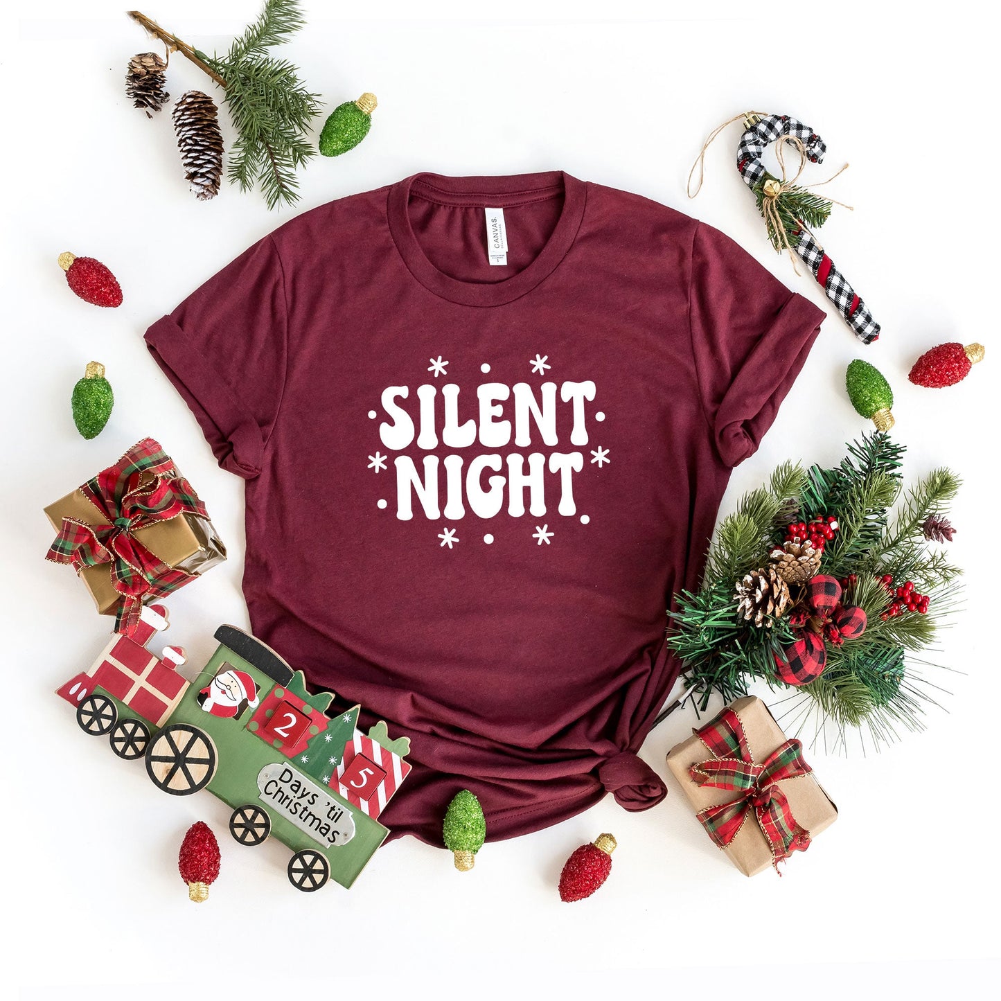 Silent Night Stars | Short Sleeve Crew Neck