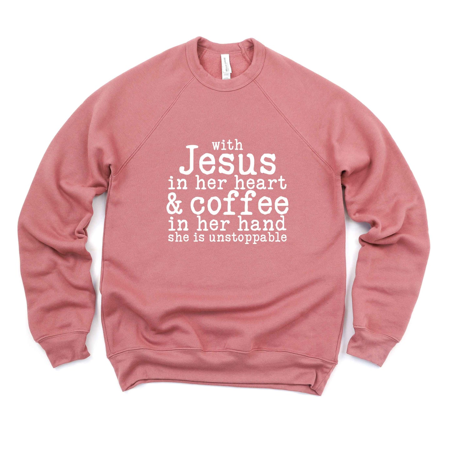 Jesus In Her Heart | Bella Canvas Premium Sweatshirt